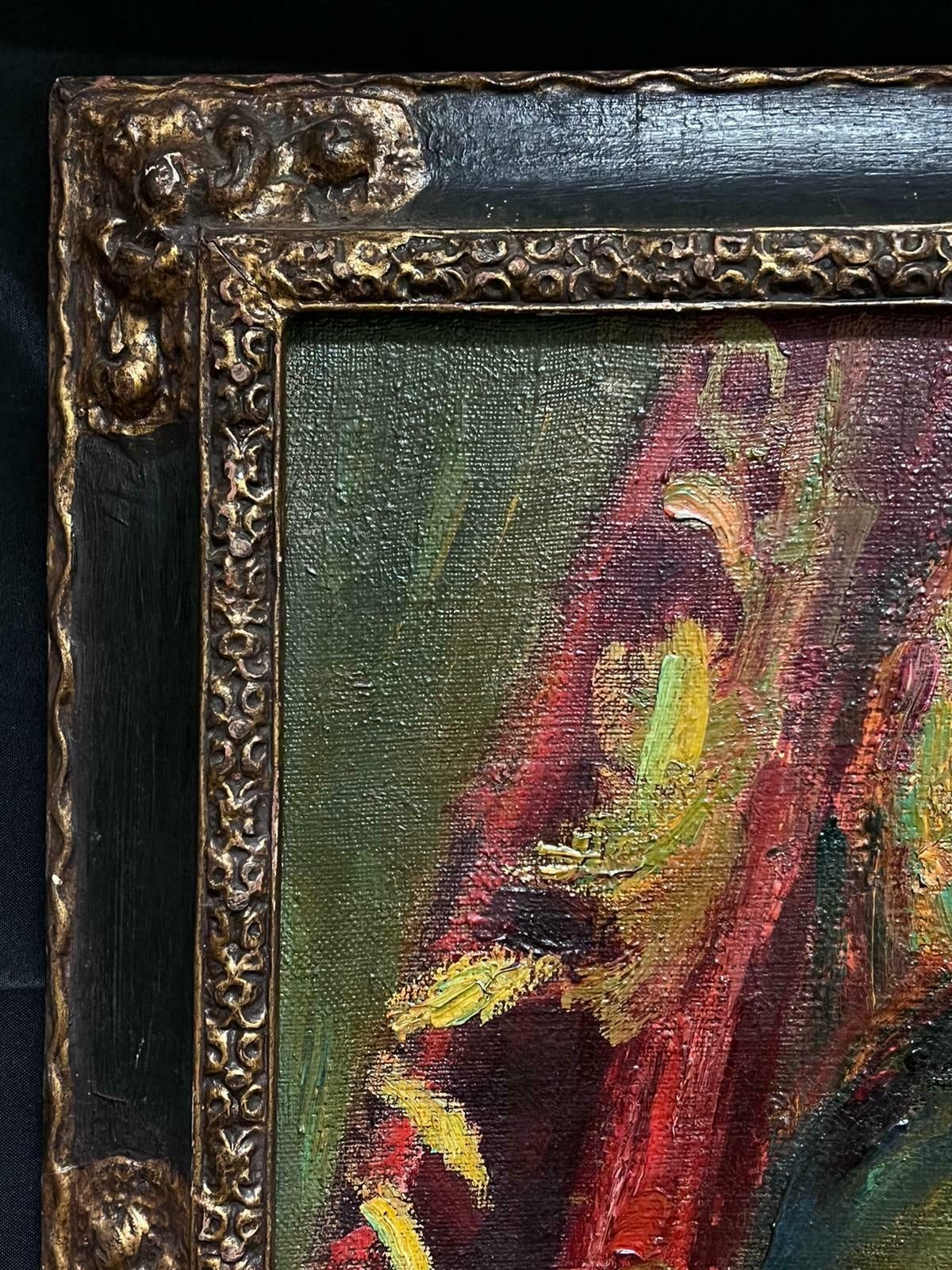 Louise Derival1900's French Post Impressionist Signed Oil Female Artist Still Life Objects1900's photo for sale
