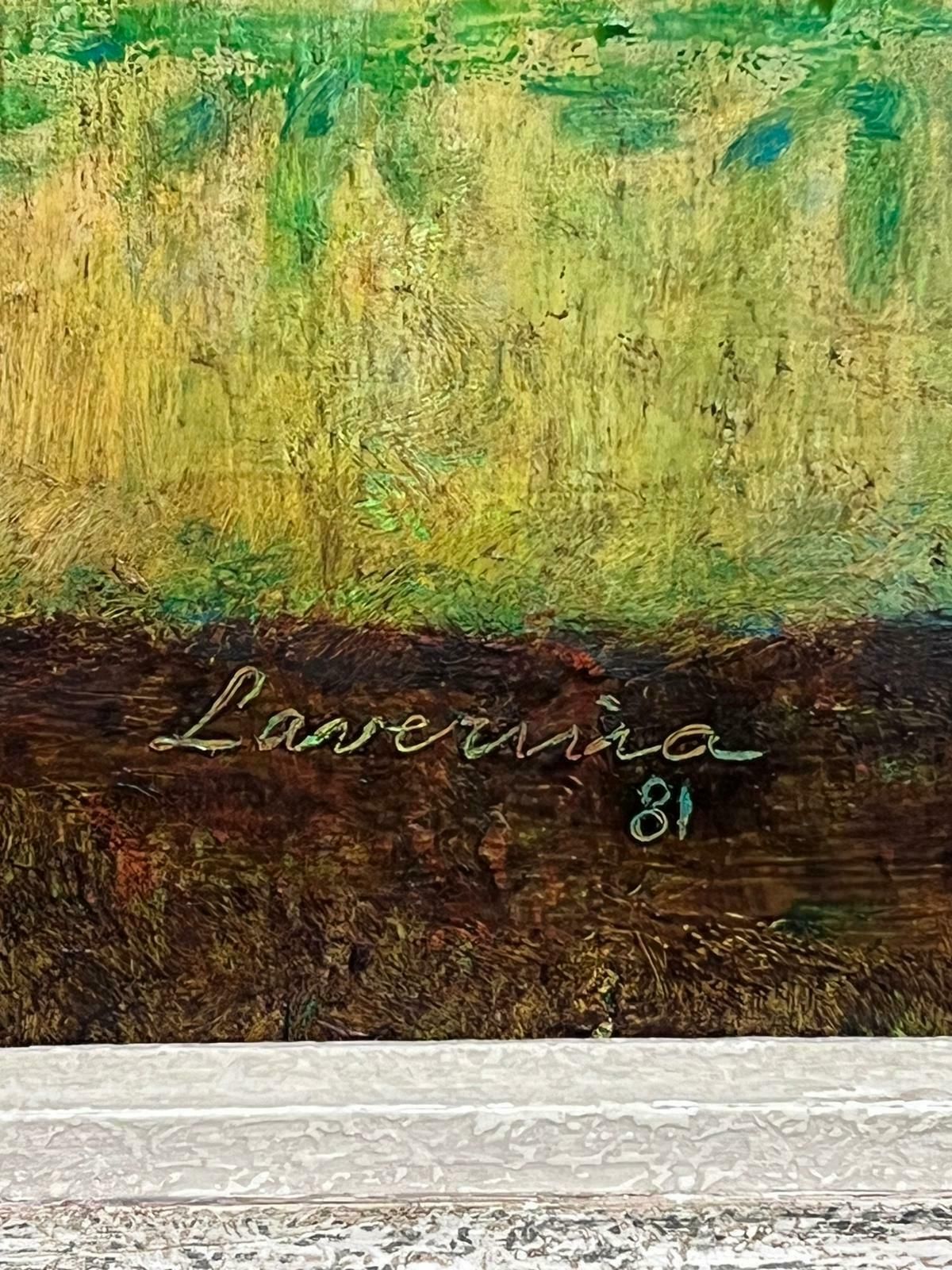 French Schoollarge 20th Century French Post Impressionist Signed Oil Still Life In Blue1981 photo vinterior