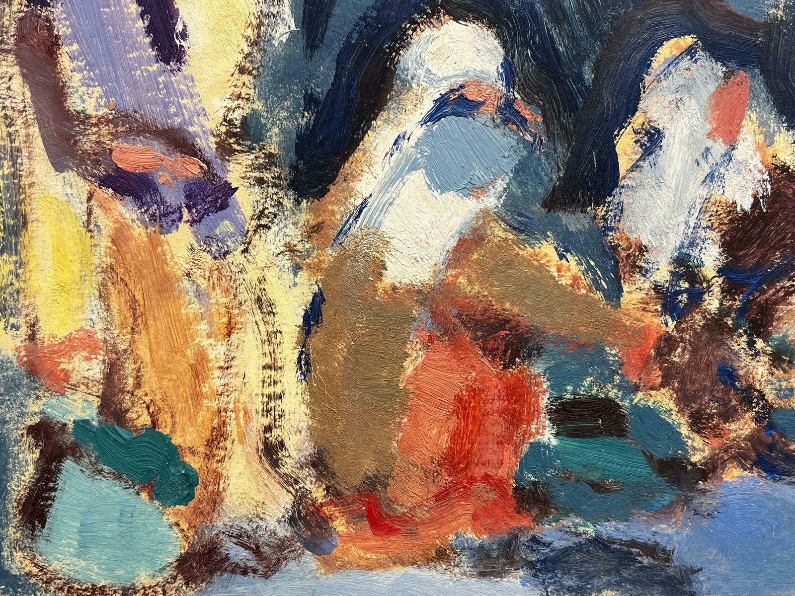 Elisabeth Hahn20th Century German Modernist Oil Painting   Busy Figures20th Century photo Art