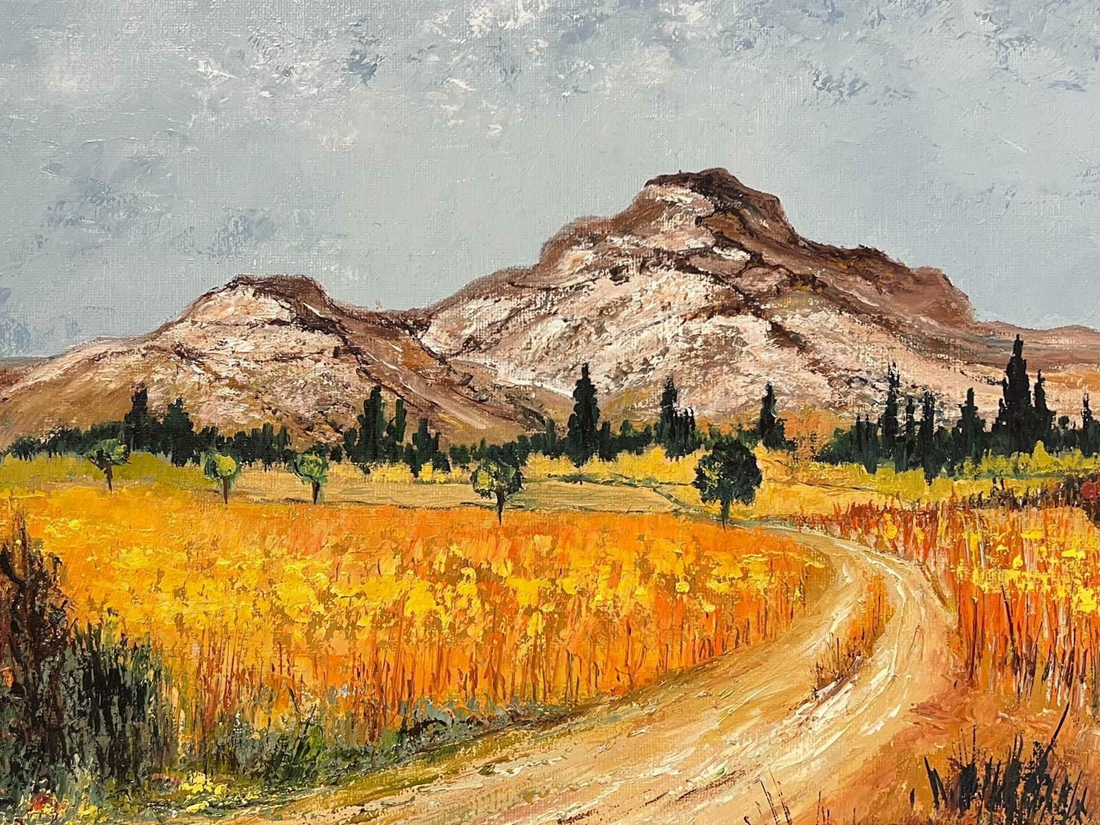 Lucien Gondretfrench Modernist 20th Century Oil Painting Sun Scorched Corsica Landscape photo Art