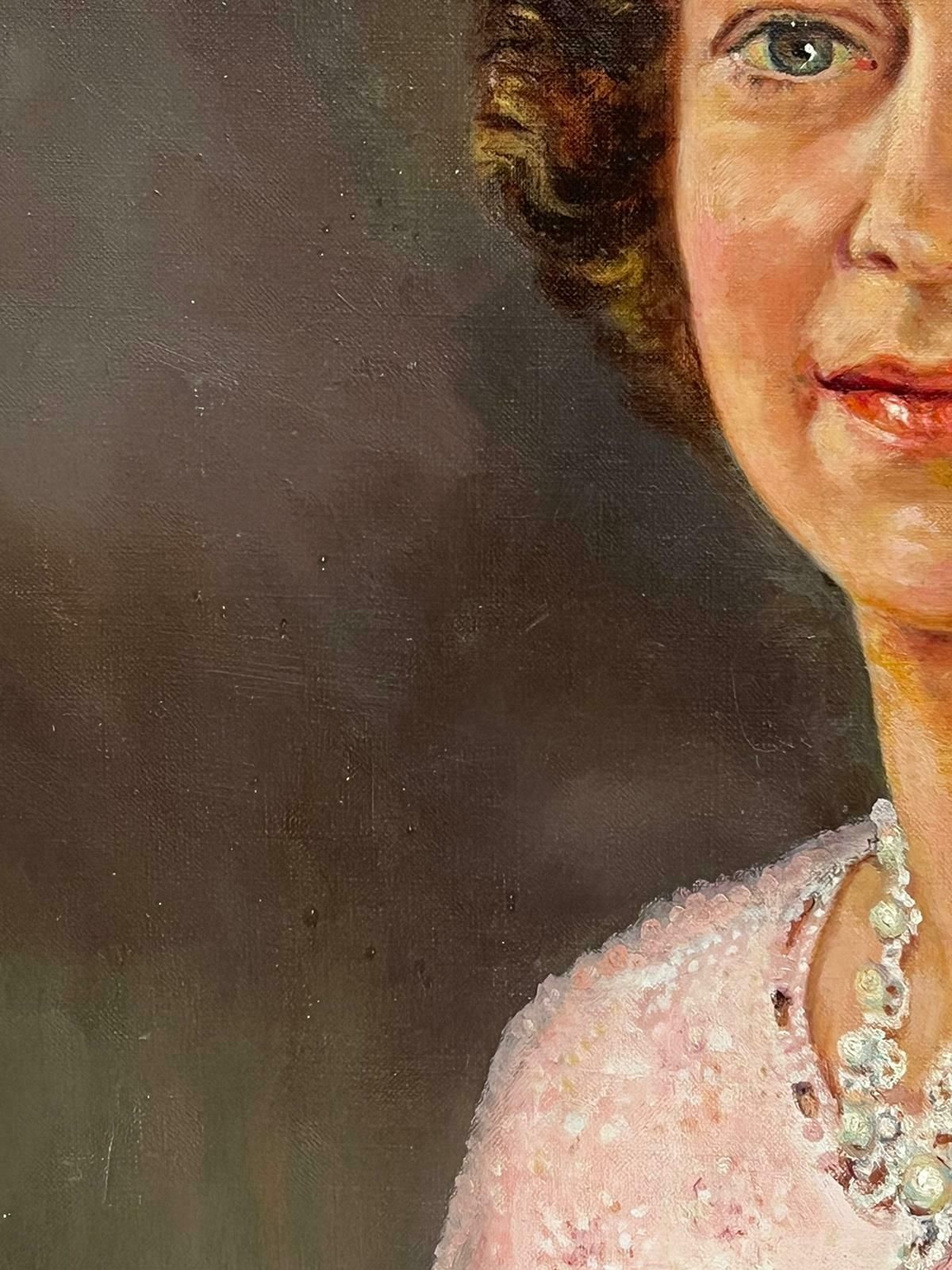 Edne Simpsonhm Queen Elizabeth II Portrait British Oil Painting Signed Oil On Canvas photo 1539.0