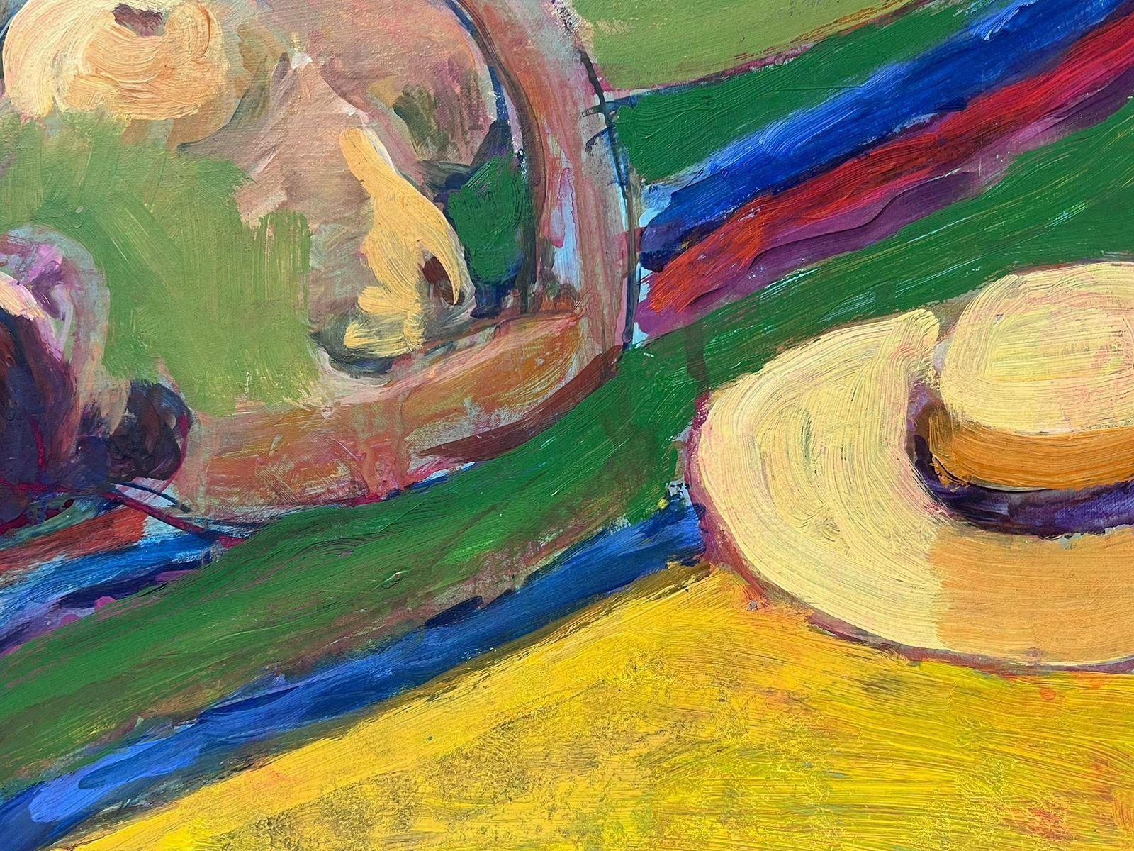 Helen Greenfieldnude Lady Sunbathing On Beach British Modernist 20th Century Oil Painting photo Art