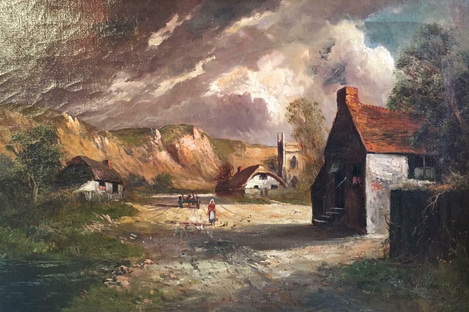 Francis E. Jamiesonscottish Cliffside, Antique Oil Painting, Signedc.1920's