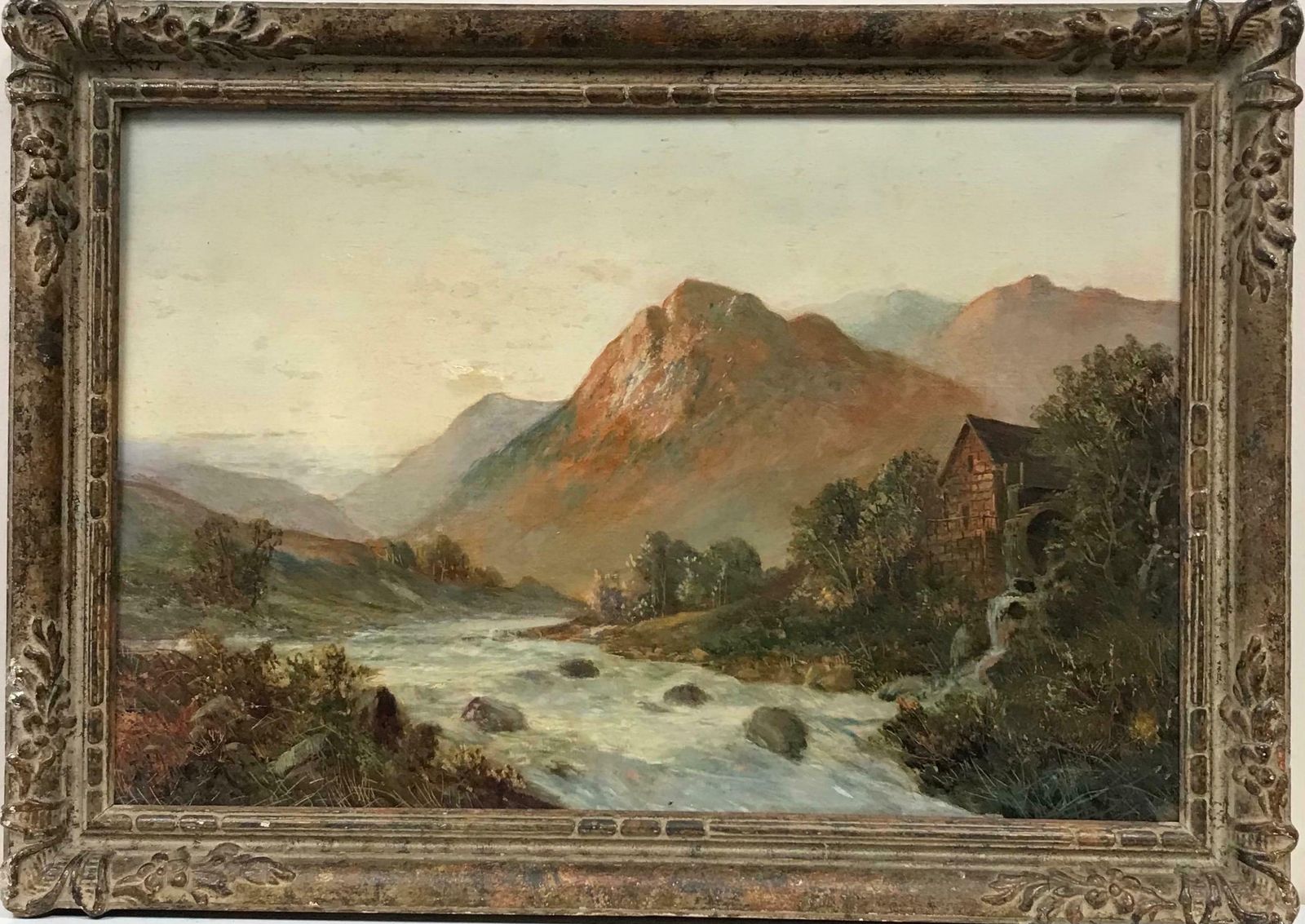 Francis E. Jamiesonantique Scottish Oil Painting   Highland River Landscape At Sunset photo furniture