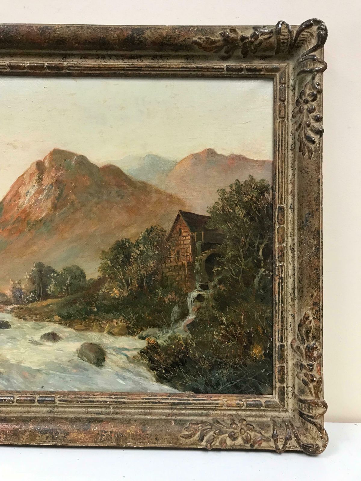 Francis E. Jamiesonantique Scottish Oil Painting   Highland River Landscape At Sunset photo for sale