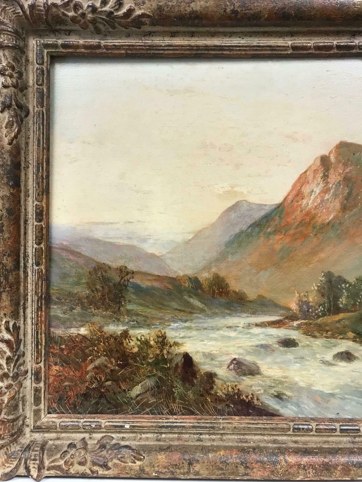 Francis E. Jamiesonantique Scottish Oil Painting   Highland River Landscape At Sunset photo 1795.0