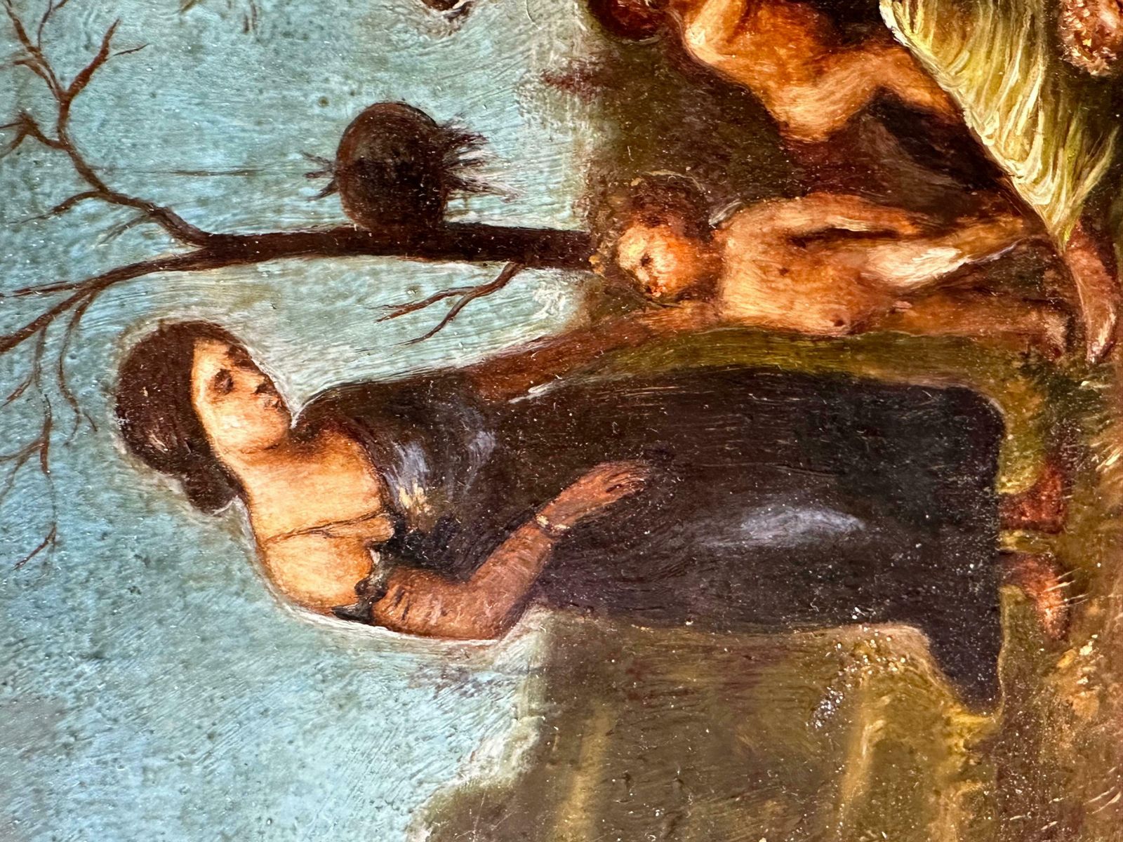 Italian 18th Centuryvery Fine 18th Century Italian Oil Painting Nude Figures In Classical Landscape photo for sale