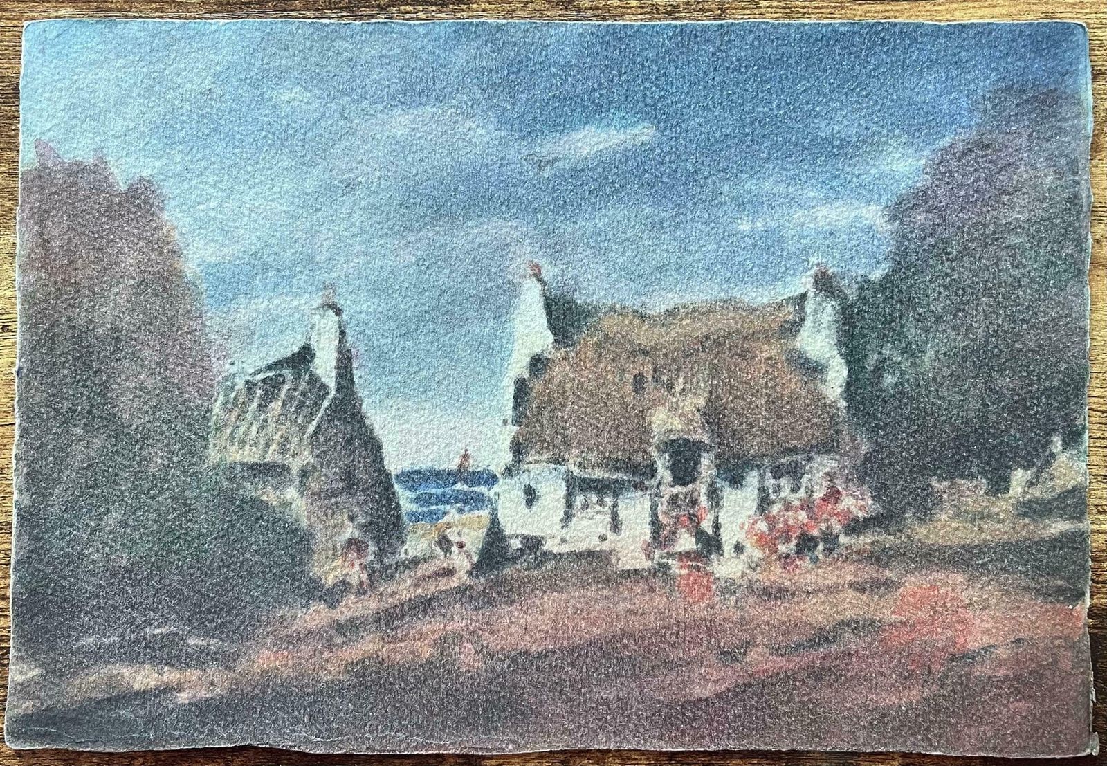 Maurice Mazeiliefrench Impressionist Watercolor Of Parisian Monument And Classical Building20th Century photo vinterior