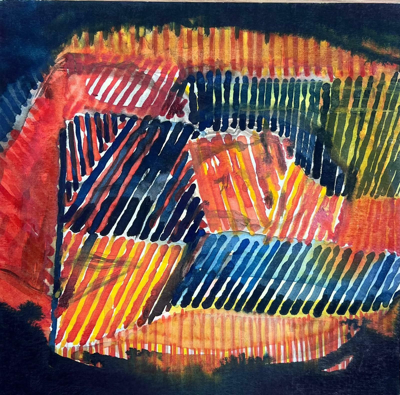 Jacques Coulais (1955 2011)french Expressionist Abstract Original Paintingmid 20th Century photo furniture