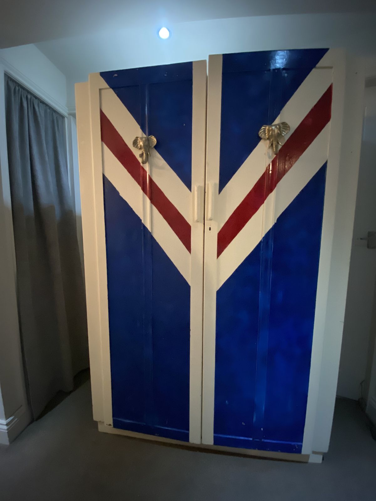 photo vintage Wardrobe   Hand Painted By Local Artist With Union Jack Design