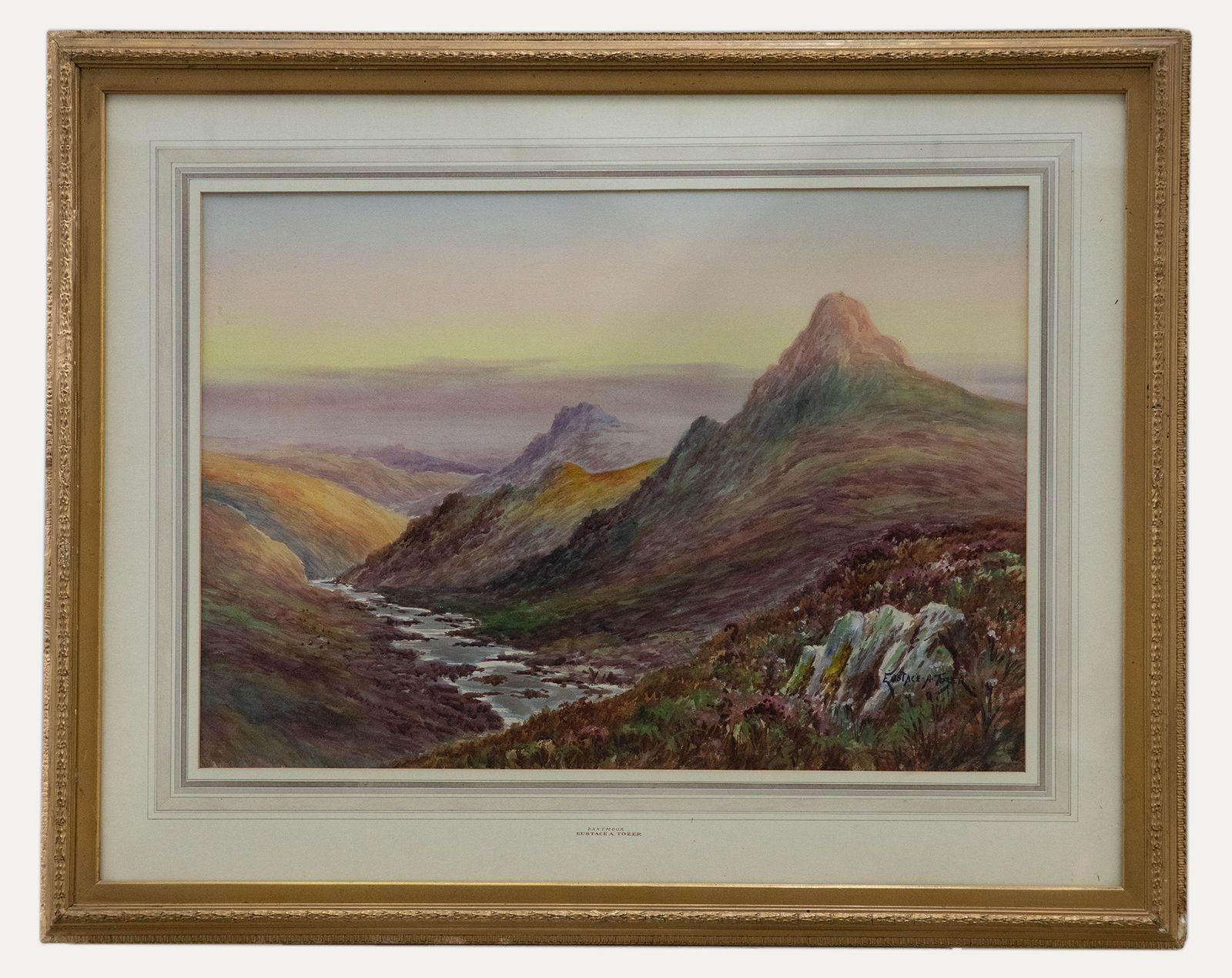 Eustace A. Tozer Early 20th Century Watercolour, Dartmoor