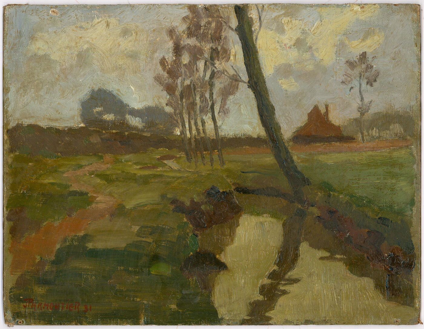 Jean Parmentier (1883 1973) 1931 Oil, A Country Path photo furniture
