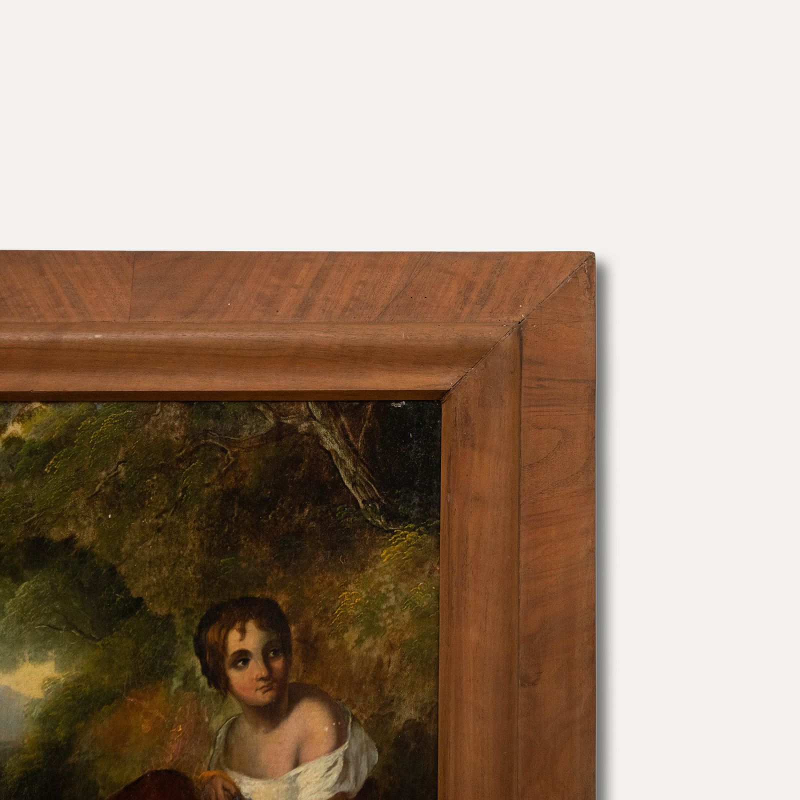 Fine 19th Century Oil Girl In The Woods photo 333.0