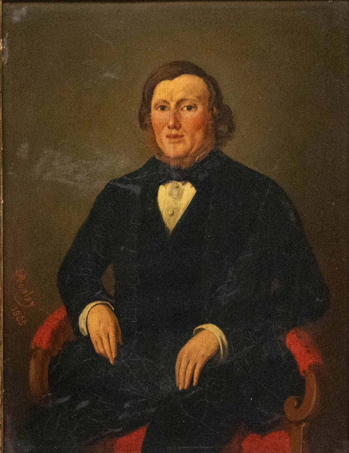 G. R. Healey C.1855 Oil, Portrait Of William King photo furniture
