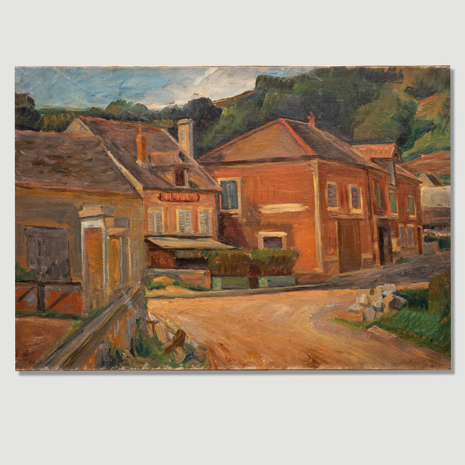 Bertrand Py (1895 1973) Mid 20th Century Oil, Rural Village, France photo buy