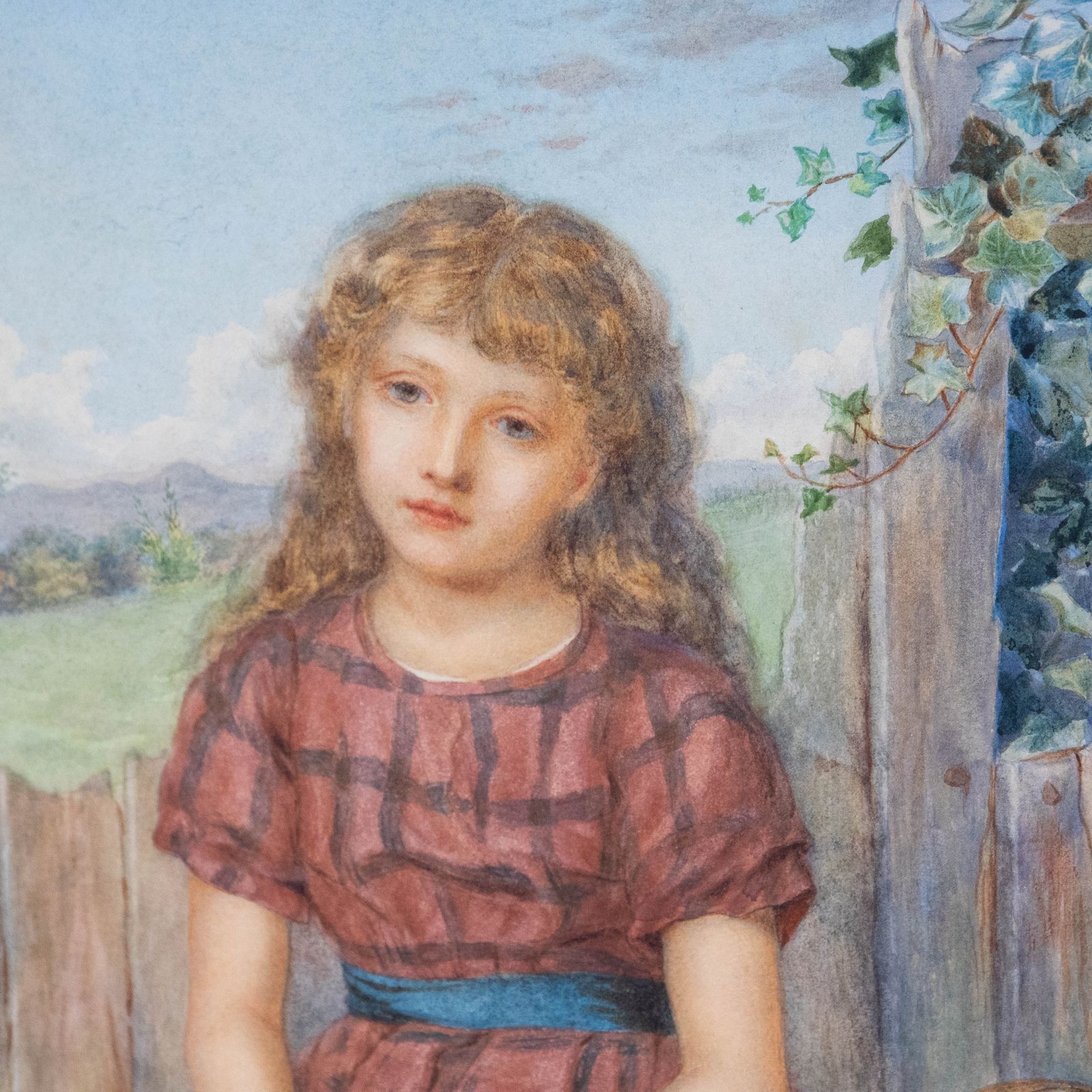 Neville Stephen Lytton (1879 1951) Watercolour, Flower Girl 82 photo Art