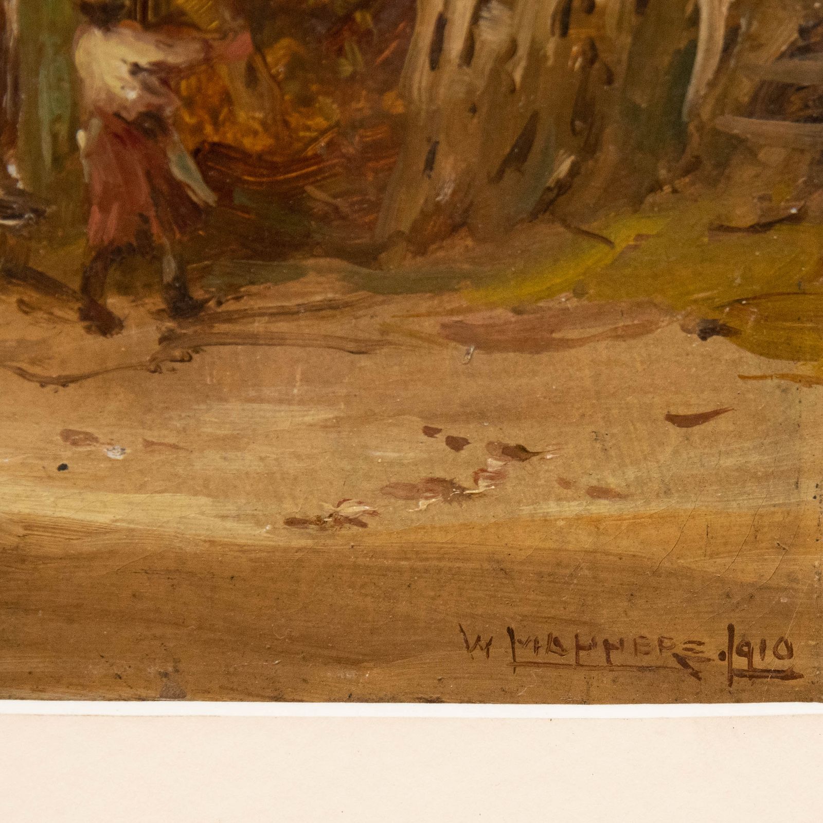 William Manners (1860 1930) Framed Oil, The Village Water Pump photo vinterior