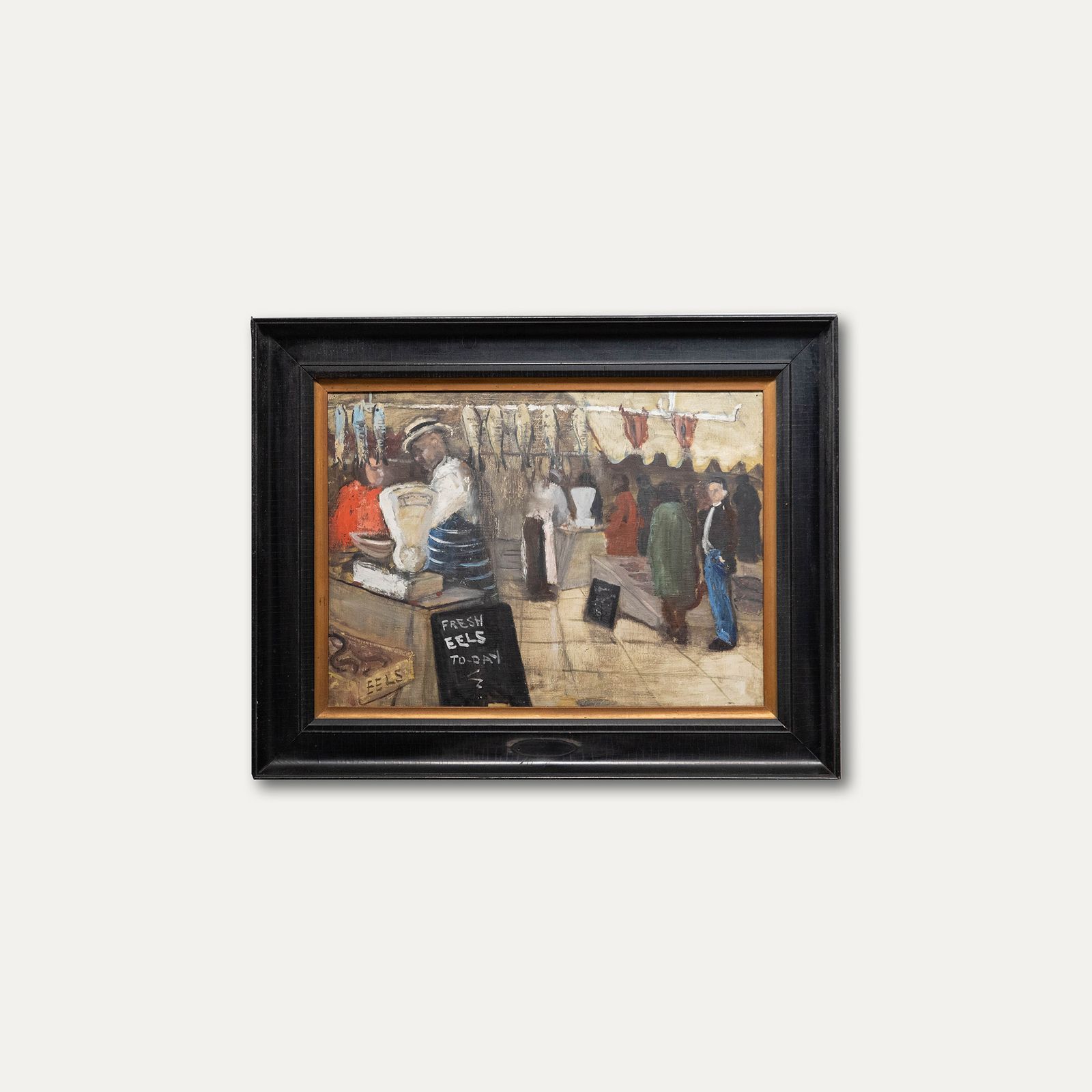 Edna S. Rose  1947 Oil, Fresh Eels At The Fish Market photo vinterior