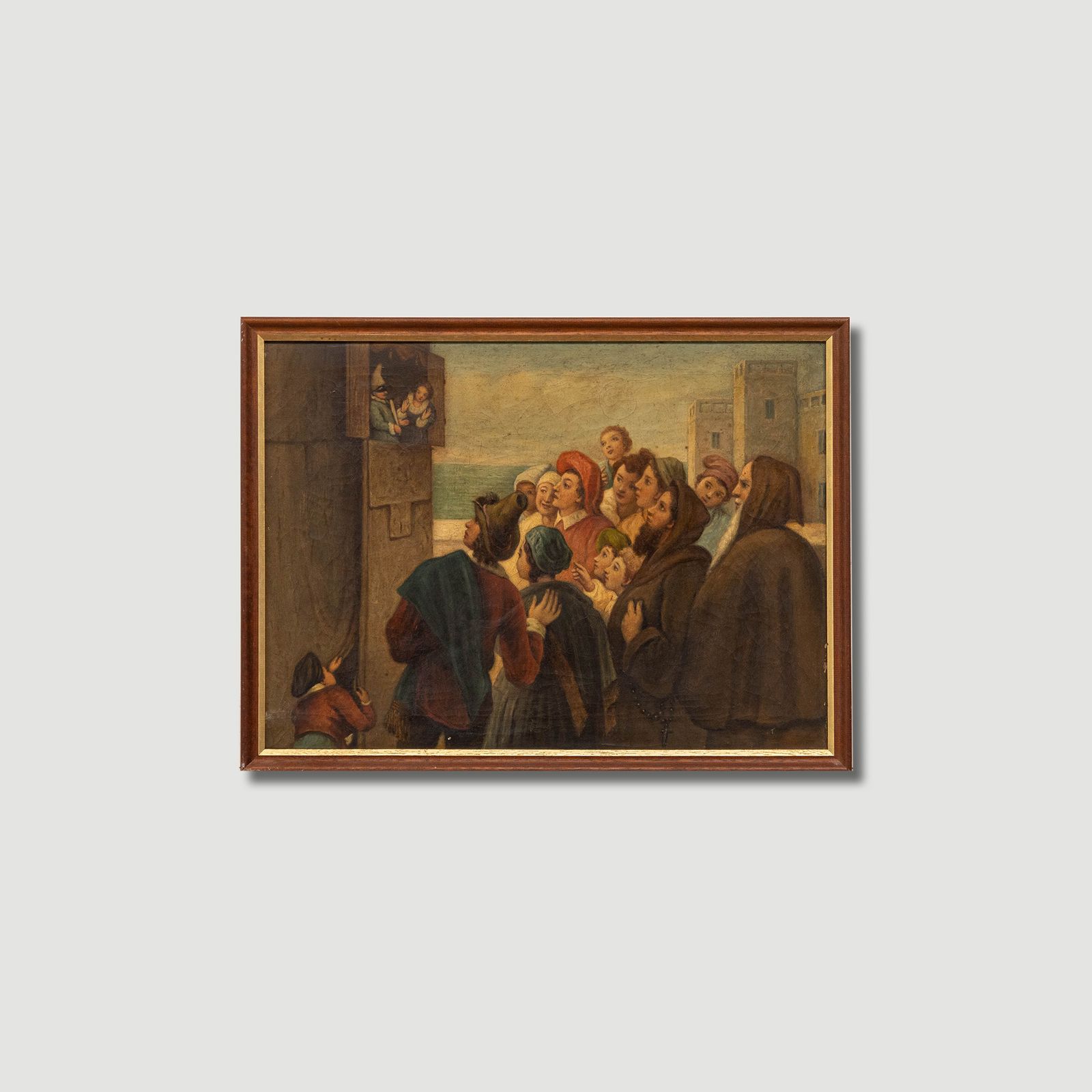 Early 20th Century Oil Punch And Judy Show photo buy