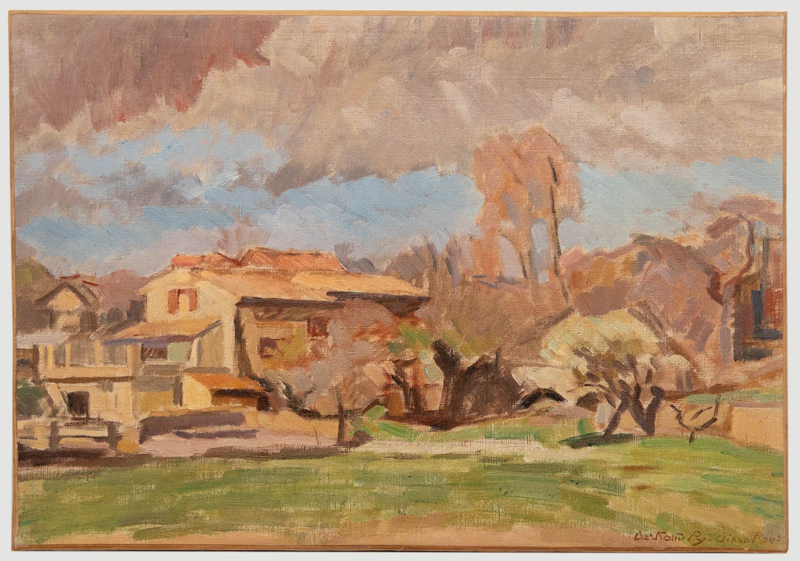 Bertrand Py (1895 1973) Mid 20th Century Oil, Plou, France
