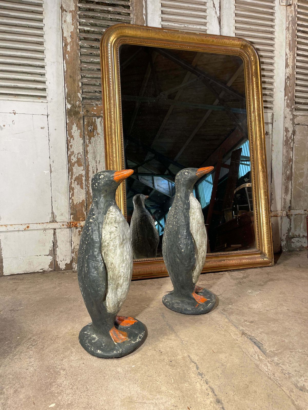 photo furniture Fabulous Pair Of Antique French Decorative Penguins Circa 1920