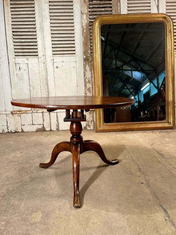 Antique Georgian Country House Oak “Bird Cage” Tilt Top Wine Table Circa 1780 photo 850.0
