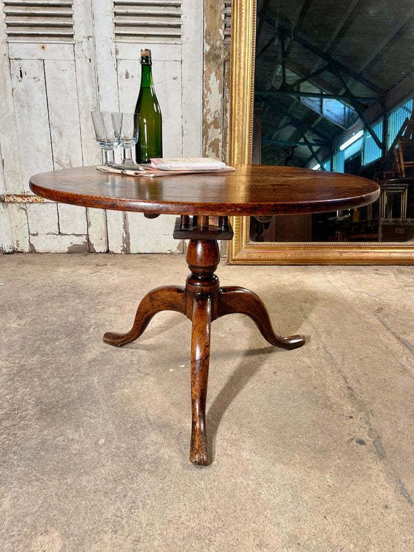 Antique Georgian Country House Oak “Bird Cage” Tilt Top Wine Table Circa 1780 photo buy