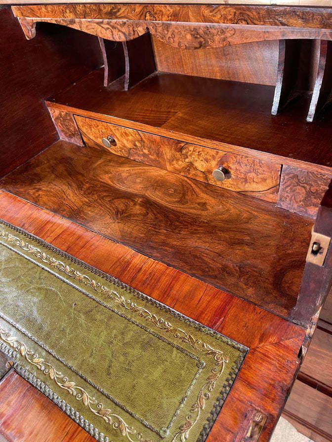 An Exceptional Georgian Gentleman’s Flame Mahogany Campaign Secretaire Chest Of Drawers Circa 1830 photo Furniture