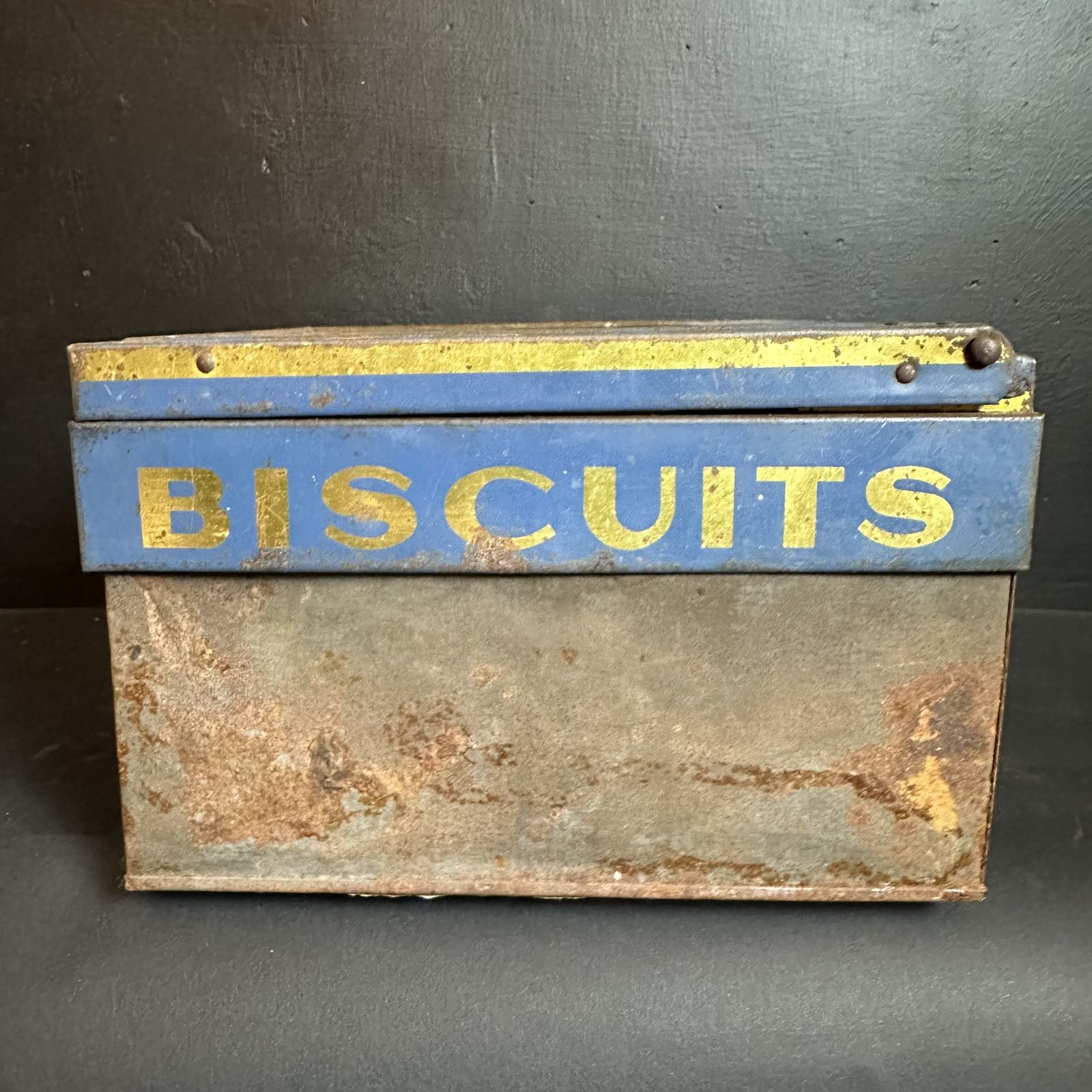 157.0 “Damoisseau Montreau” Biscuit Shop Display Hinged Tin |French Antique|Original Glass photo