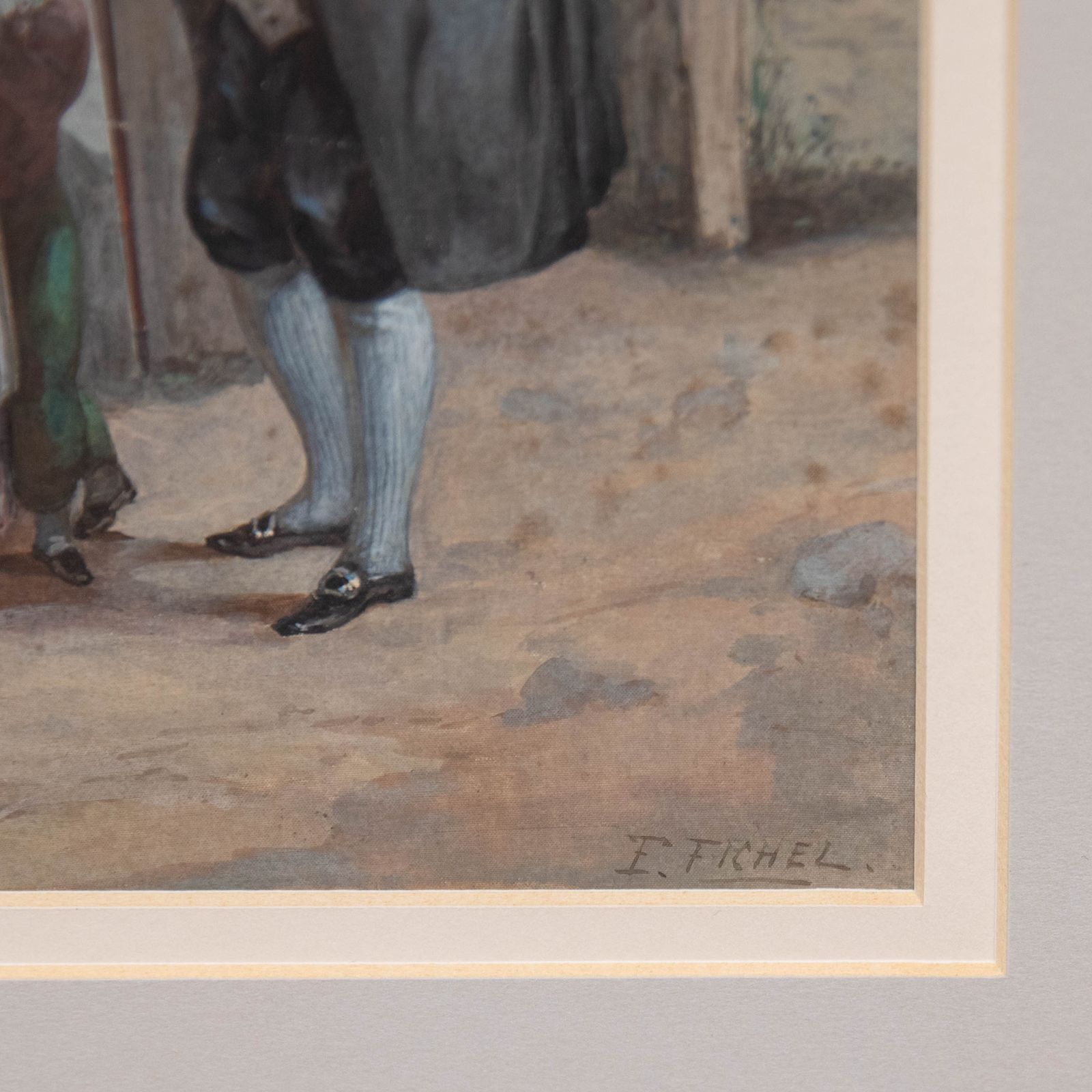 Benjamin Eugene Fichel (1826 1895) Late 19th Century Gouache, God's Children photo vinterior