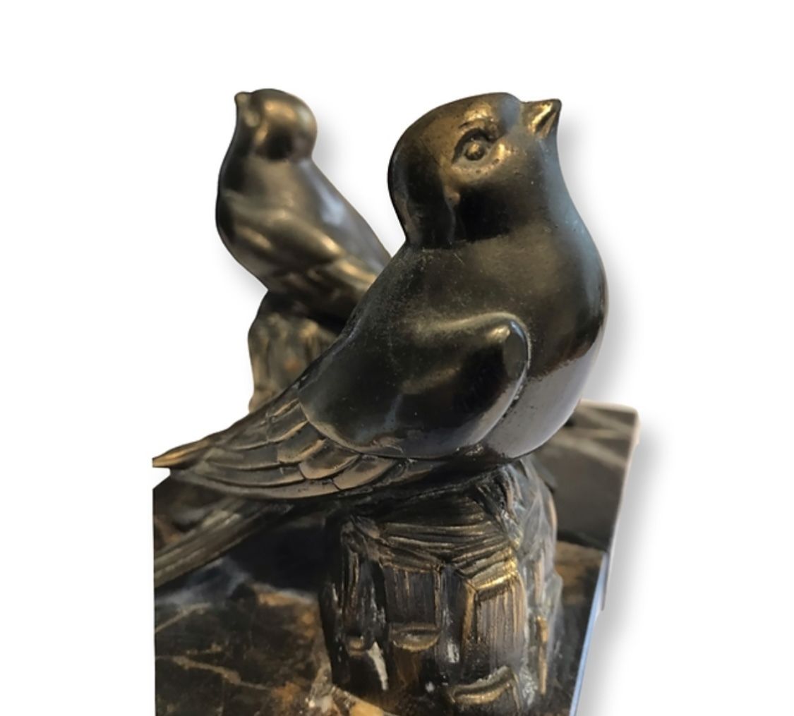 Beautiful Pair Of Art Deco Book Ends, Swallows photo 350.0