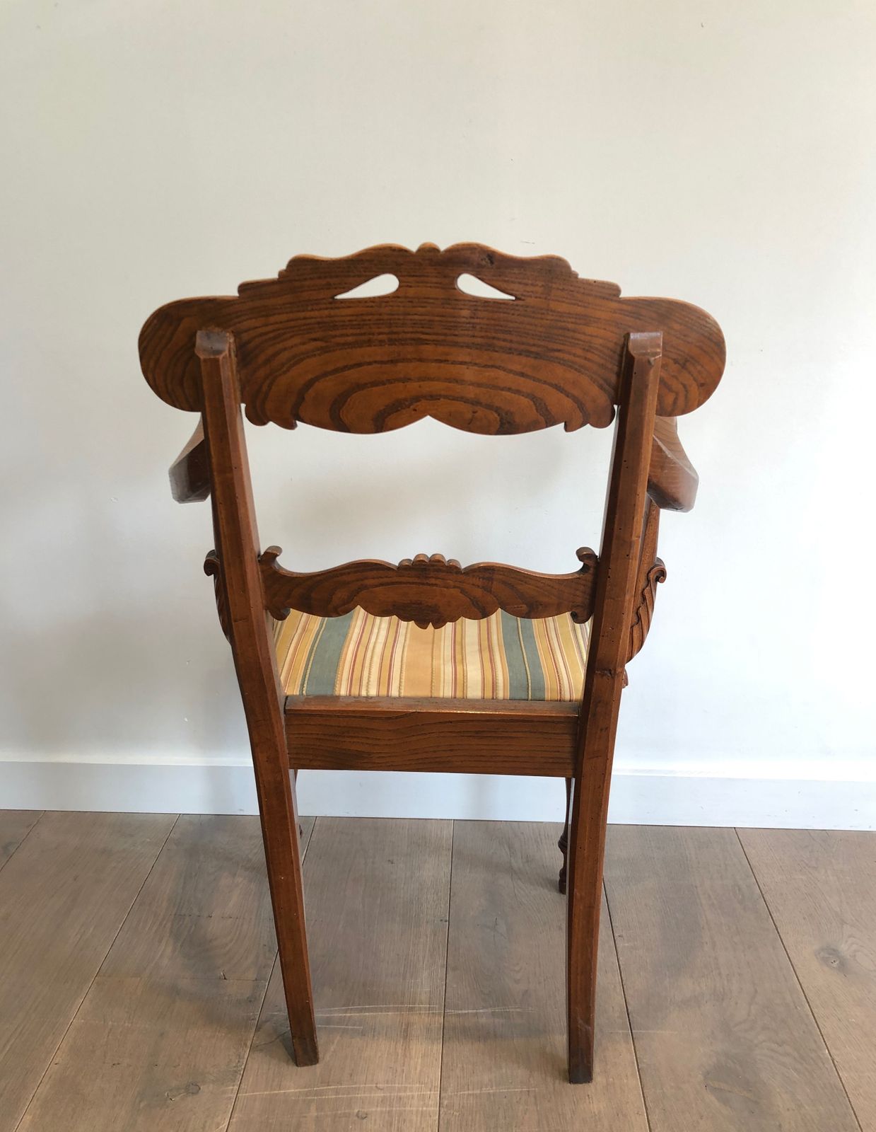 photo for sale English Regency Mahogany Desk Chair With Swan Neck Decor