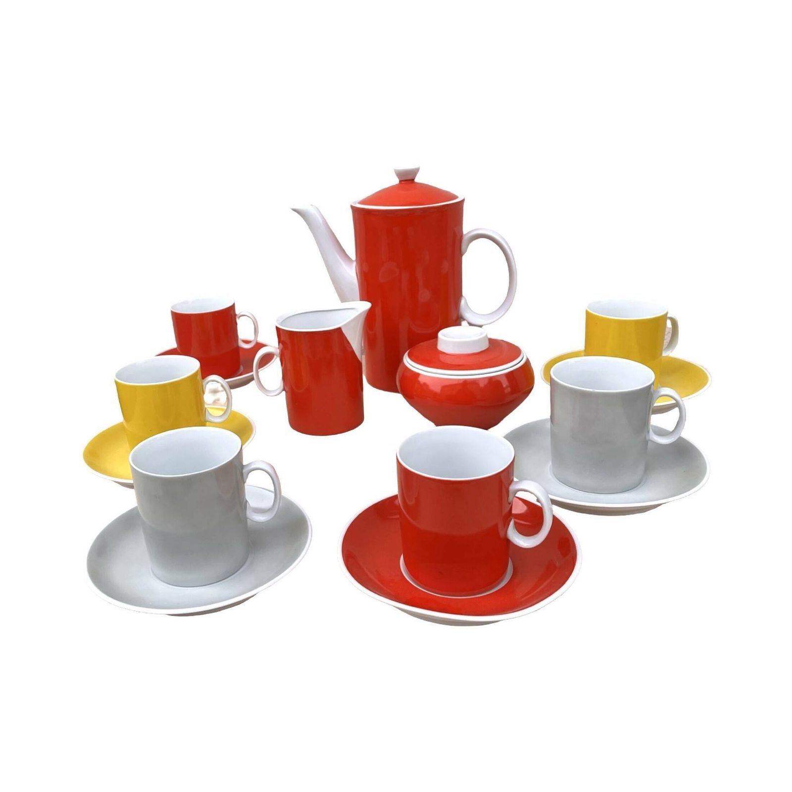 Coffee Service For 6 People, Milo Designed By A. Sadulski, Karolina Table Porcelain Plant, photo vinterior