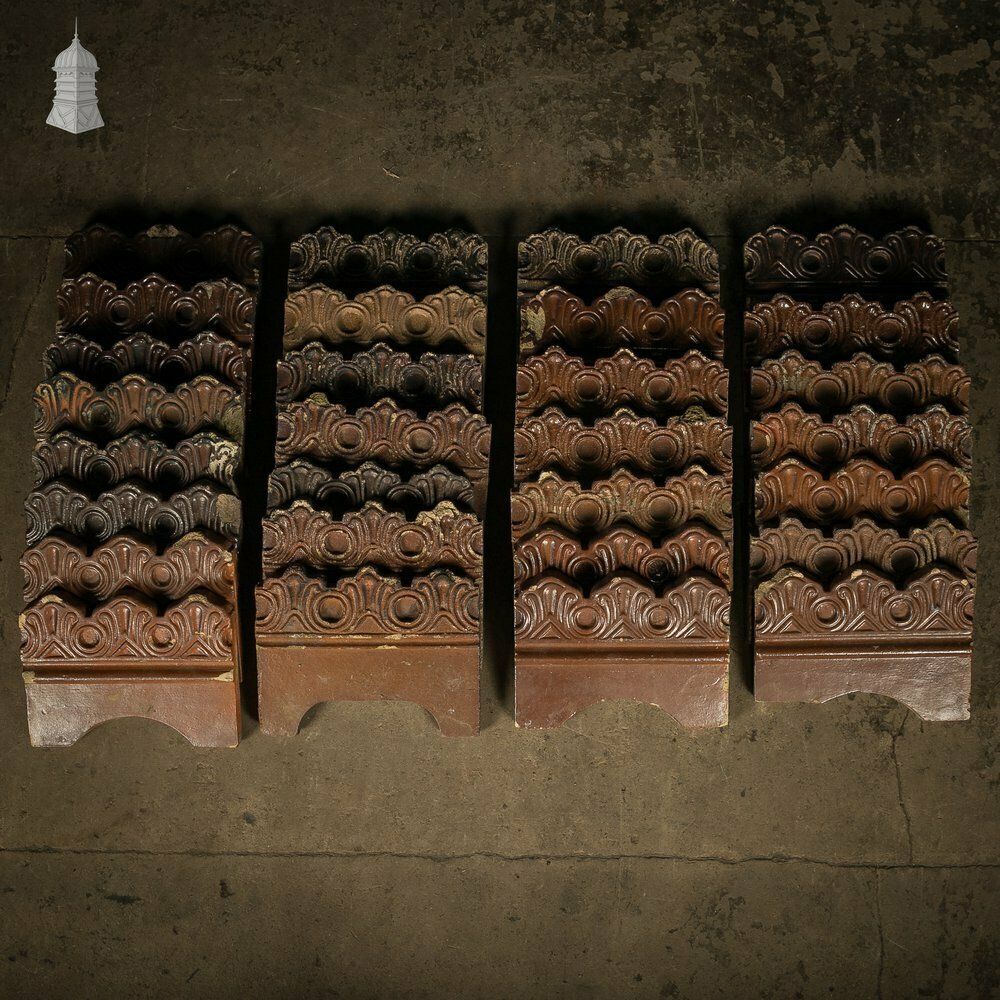 360.0 Scalloped Garden Edging, Matched Set Of 29 Salt Glazed Path Edging   A Run Of 8.5m photo