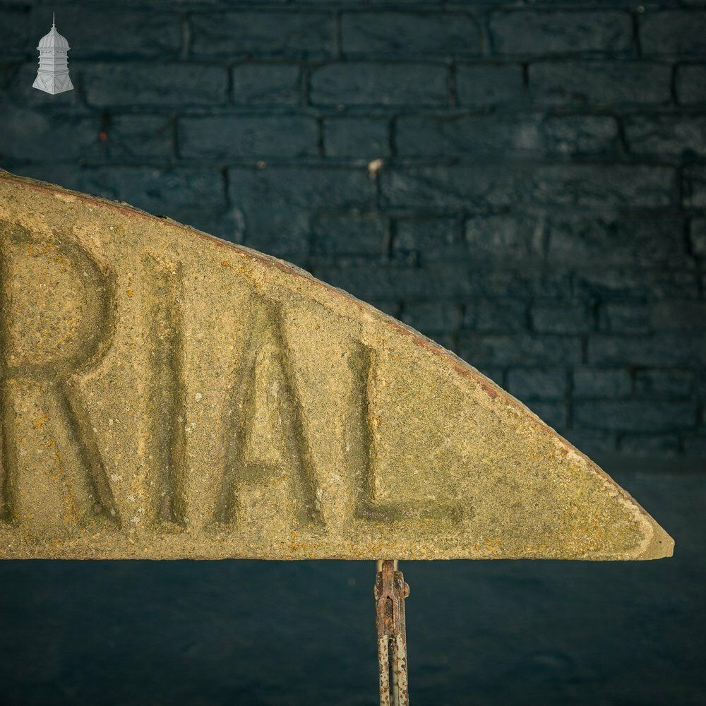Industrial Door Head, Carved Stone Arched Overdoor Sign photo vinterior