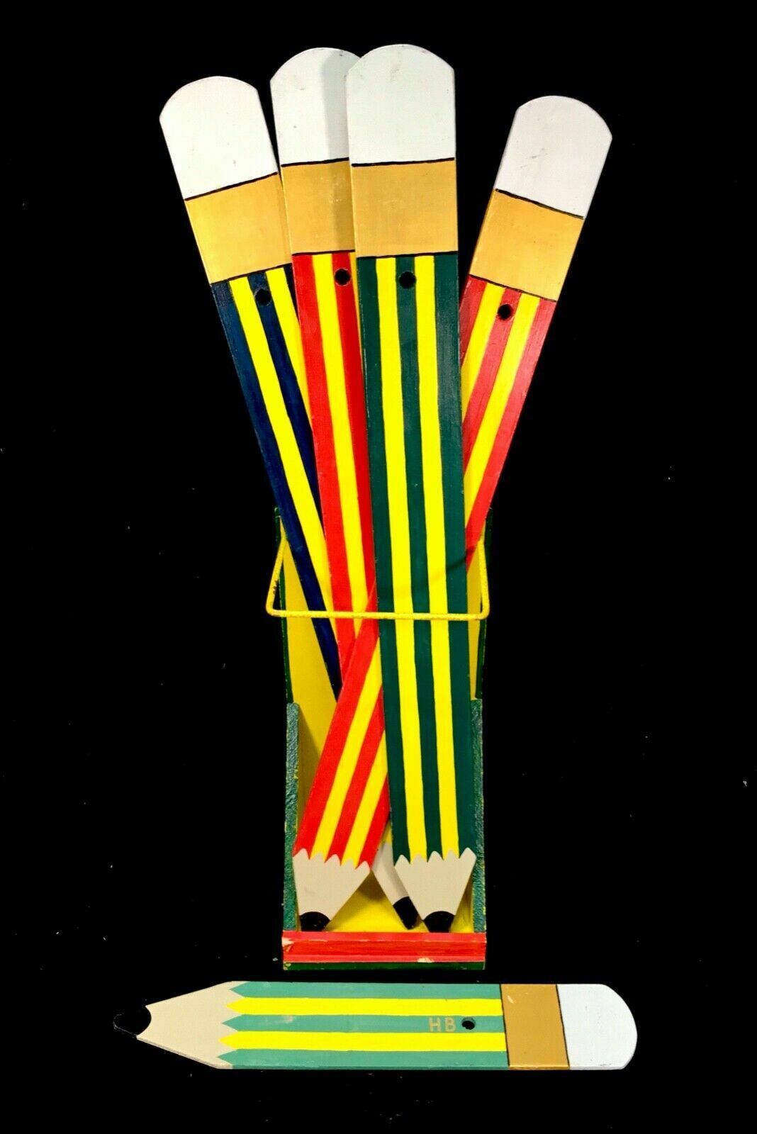 Antique Advertising   20th Century Large Wood Artists Pencils Wall Art Pictures photo for sale