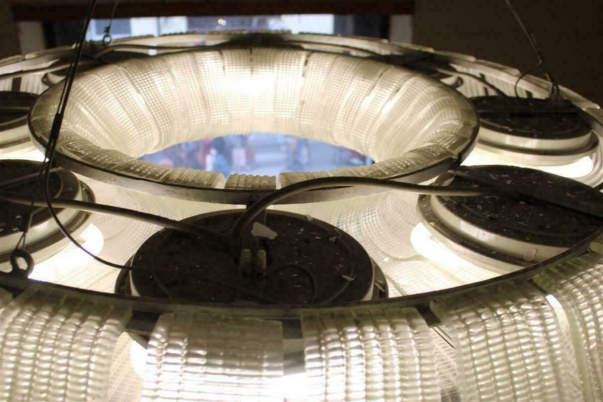 Large And Rare Murano Chandelier Venini Carlo Scarpa 1930 Donut Made In Italy photo Lighting