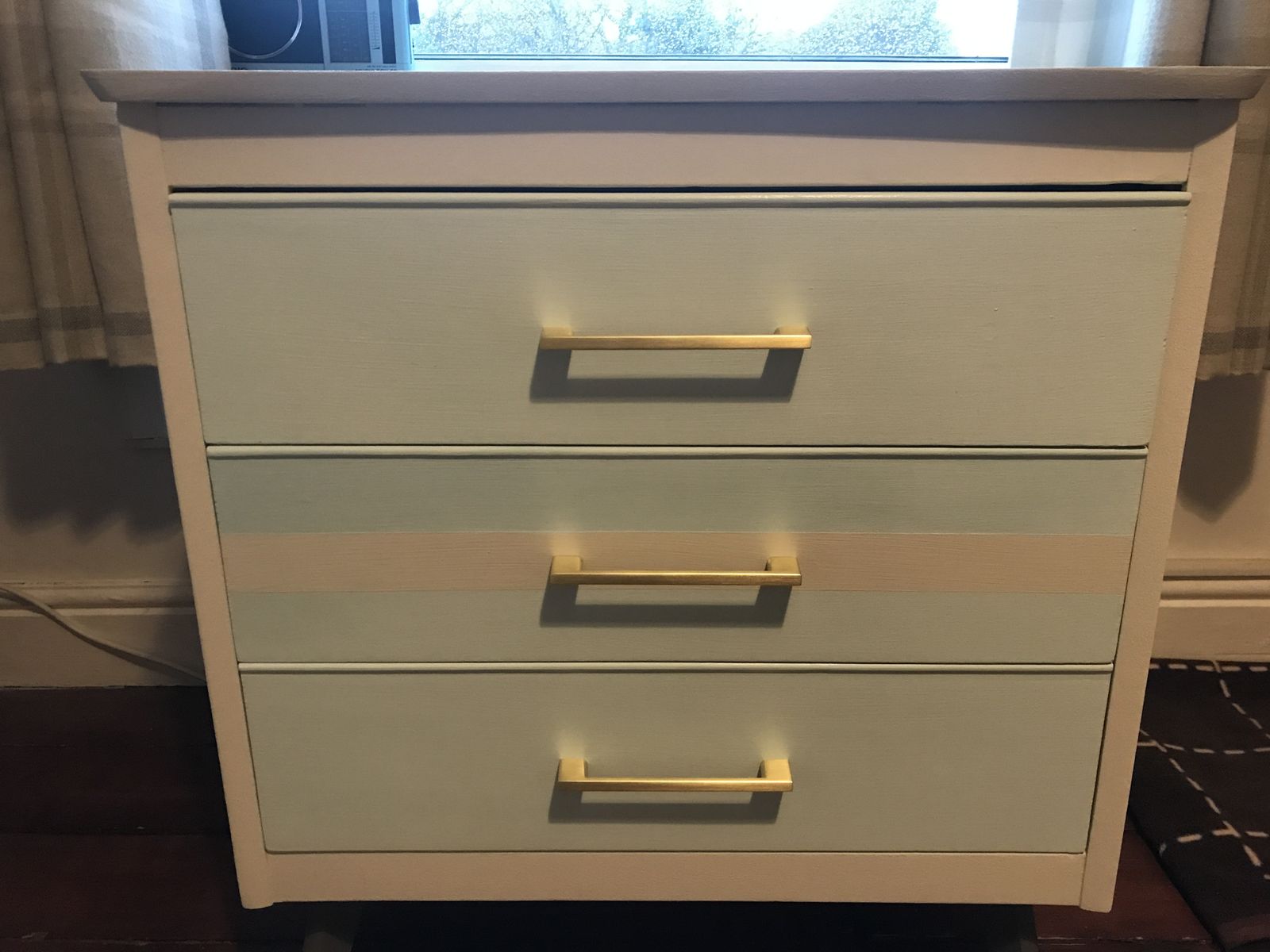Duck Egg Blue/ Winter Grey Chest Of Drawers