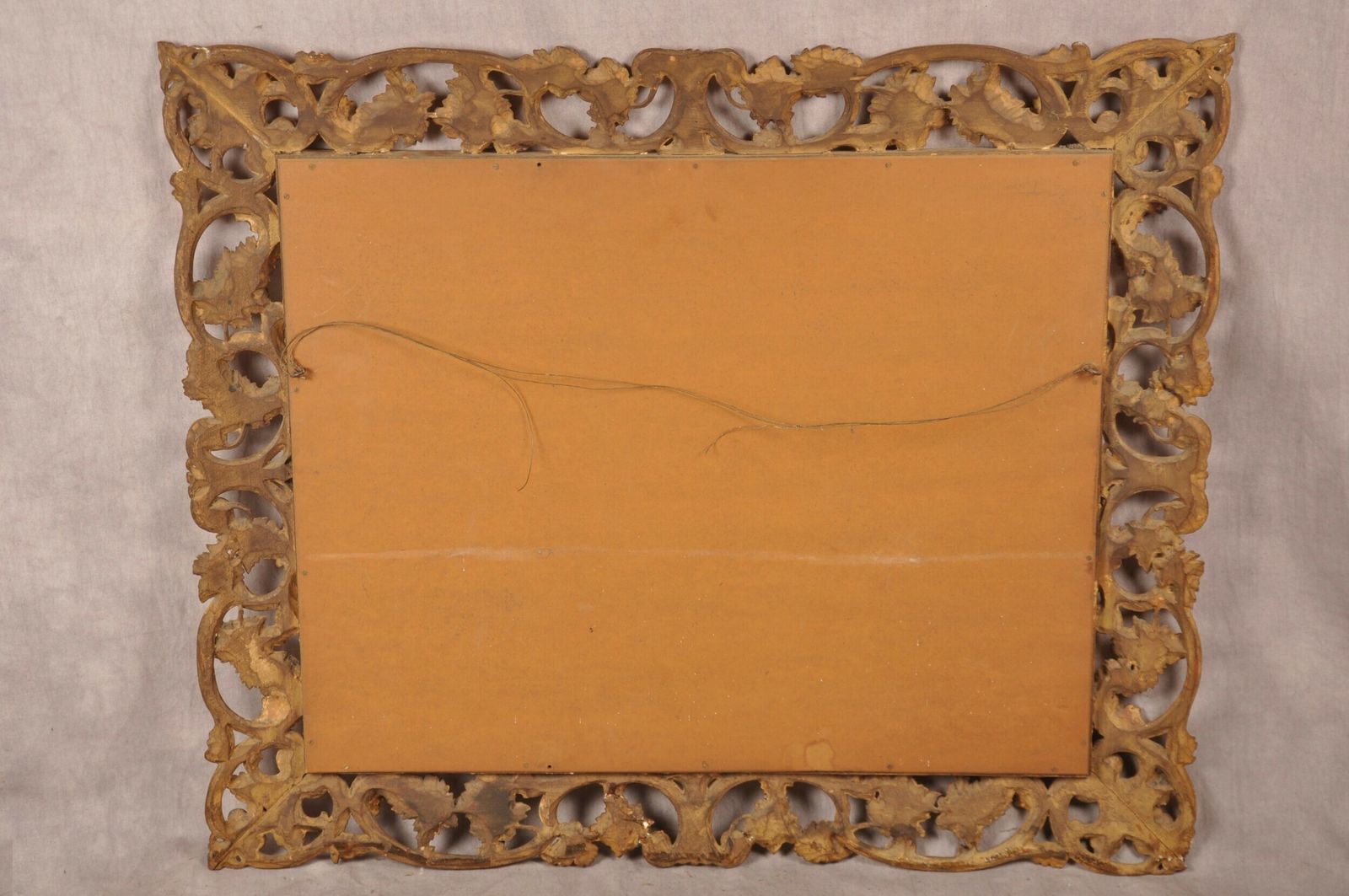 Large Early 19th Century Florentine Giltwood Mirror photo vintage