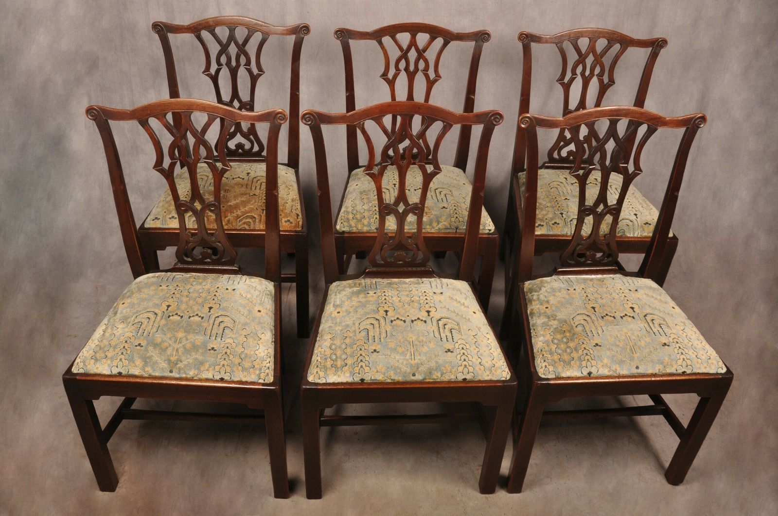 Set Of Six Mahogany Chippendale Chairs
