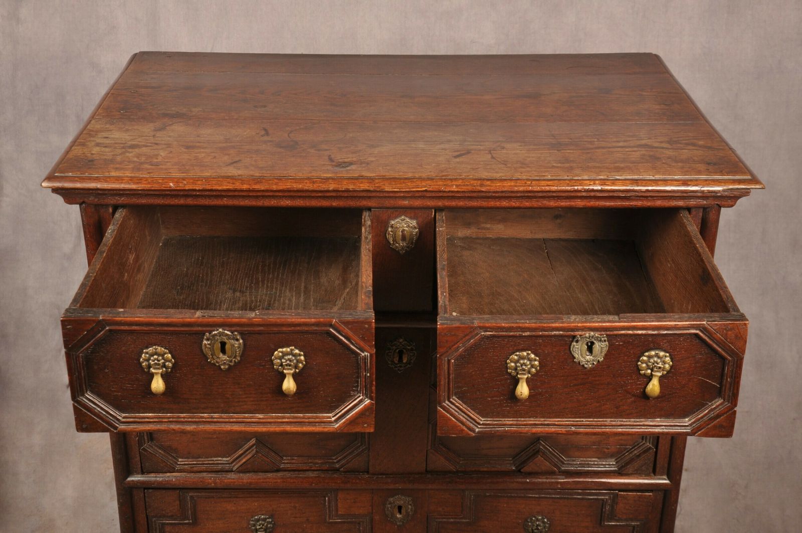 Furniture Charles II Oak Chest Of Drawers photo