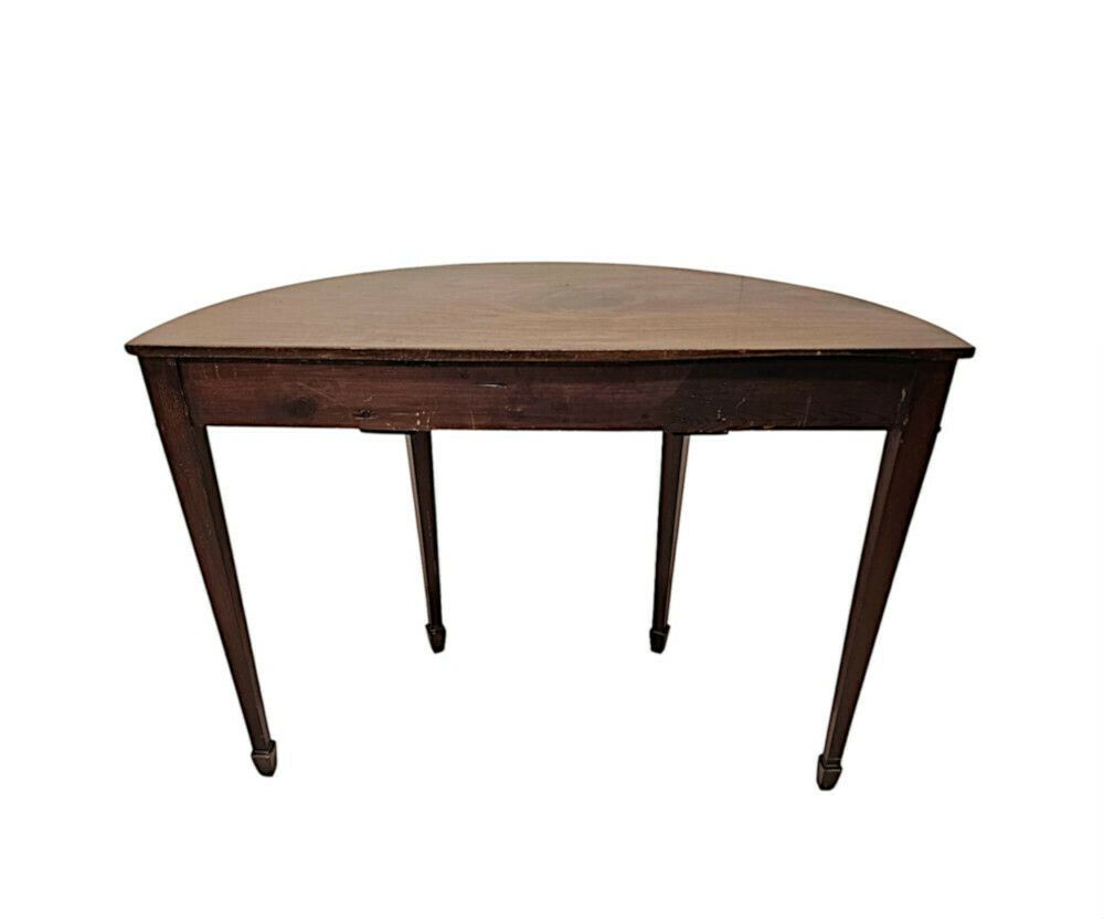 Furniture A Very Rare Pair Of Late 19th Century Adams Design Demi Lune Side Or Console Tables photo