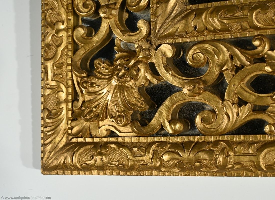 photo buy Gilded Wood Glazing Bead Mirror, Napoleon III Period – Mid 19th Century