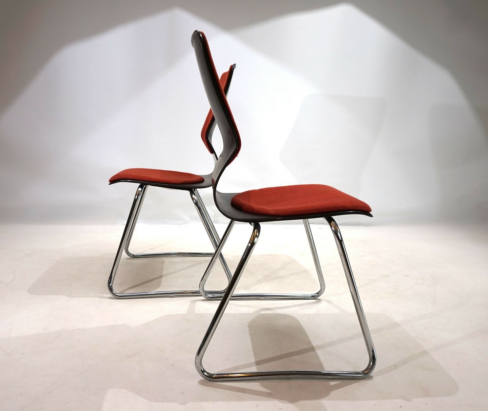 Flötotto Set Of 2 Pagwood Chairs By Elmar Flötotto photo vintage
