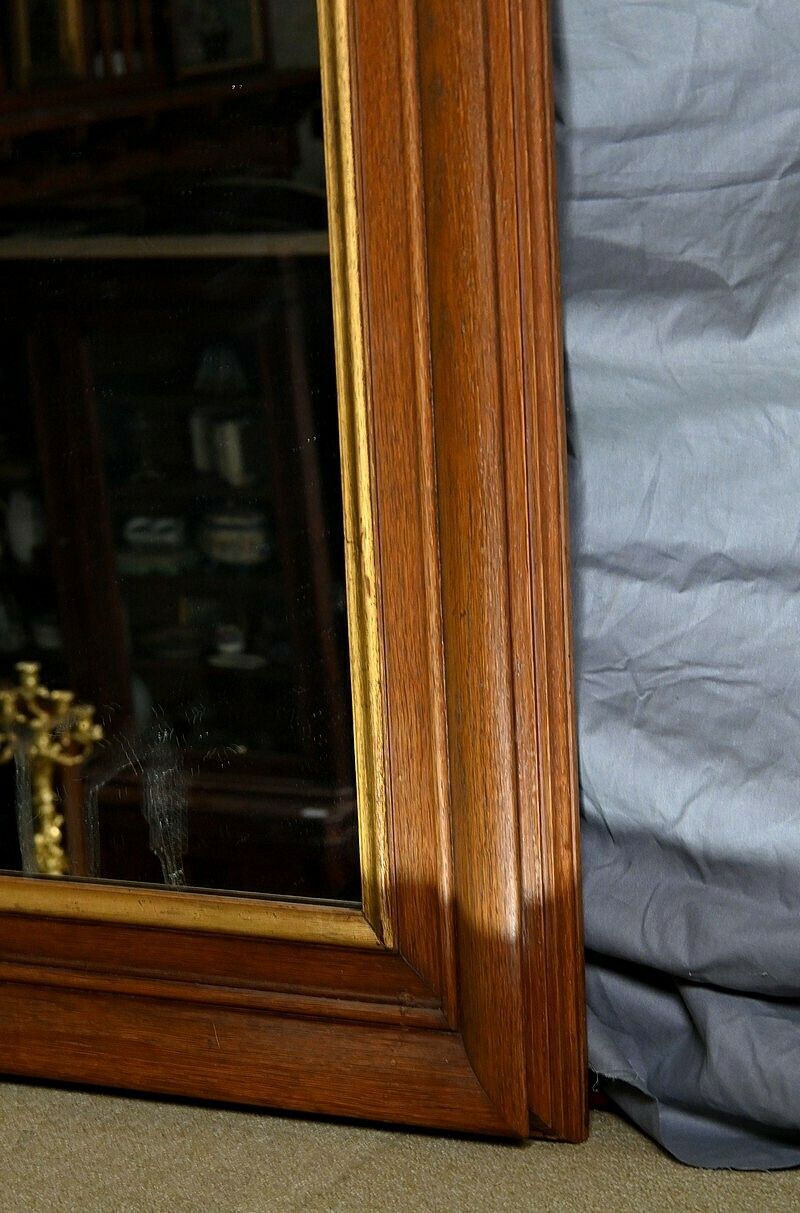 Important Mirror In Oak And Golden Wood – 1900 photo buy