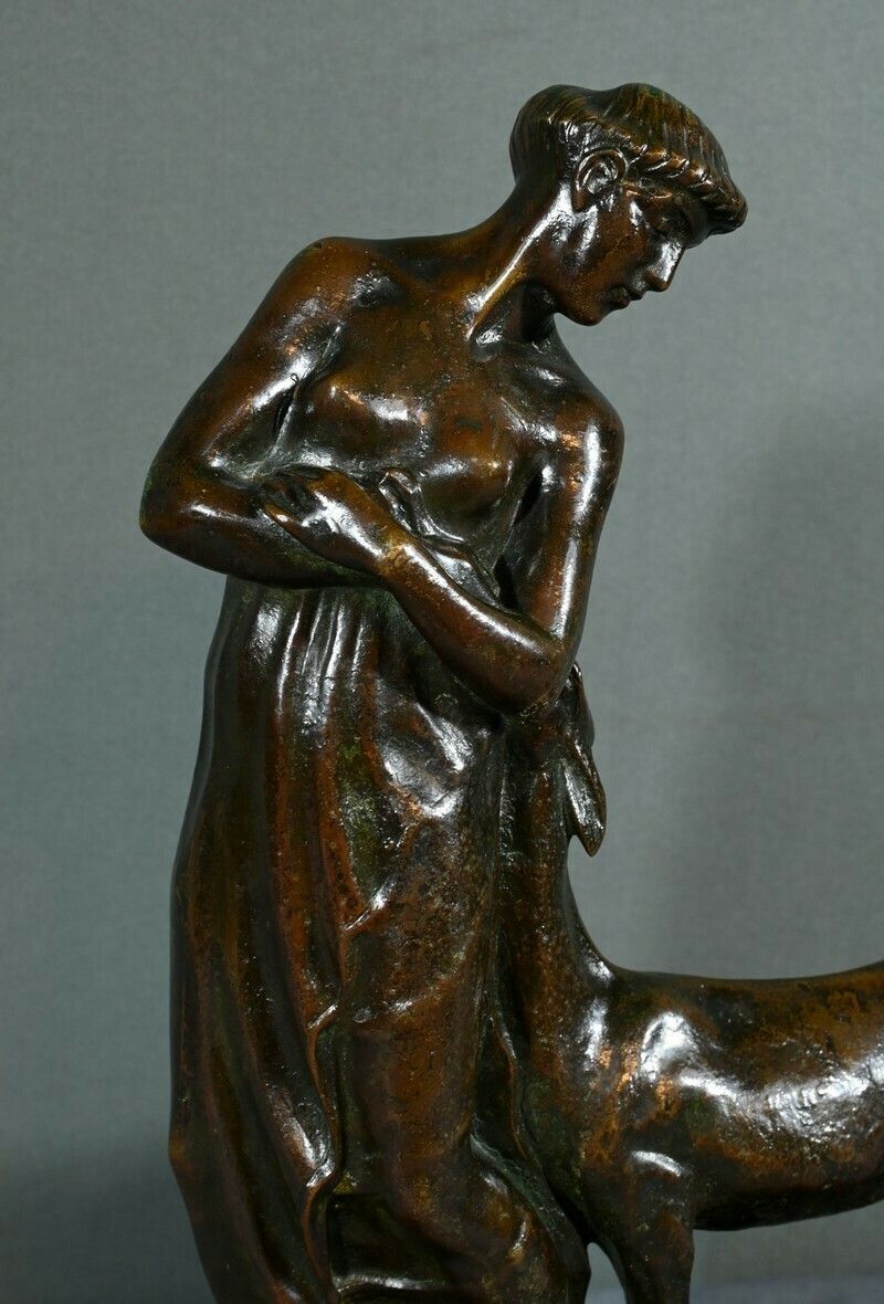 Bronze “The Woman With The Fawn”, Primavera Workshop – 1930 photo 1110.0