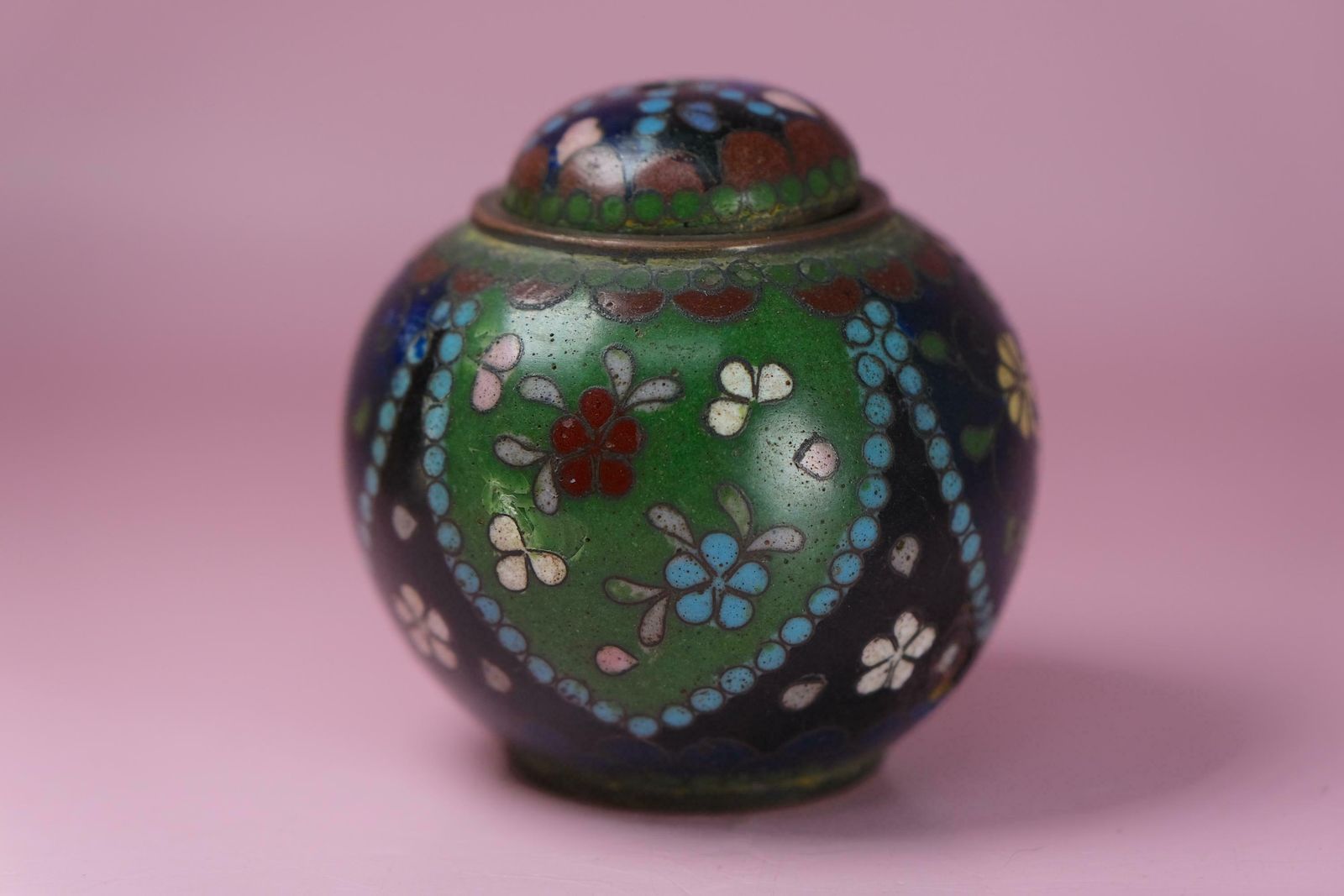 Antique Meiji Period Japanese Koro Bronze Cloisonne photo furniture