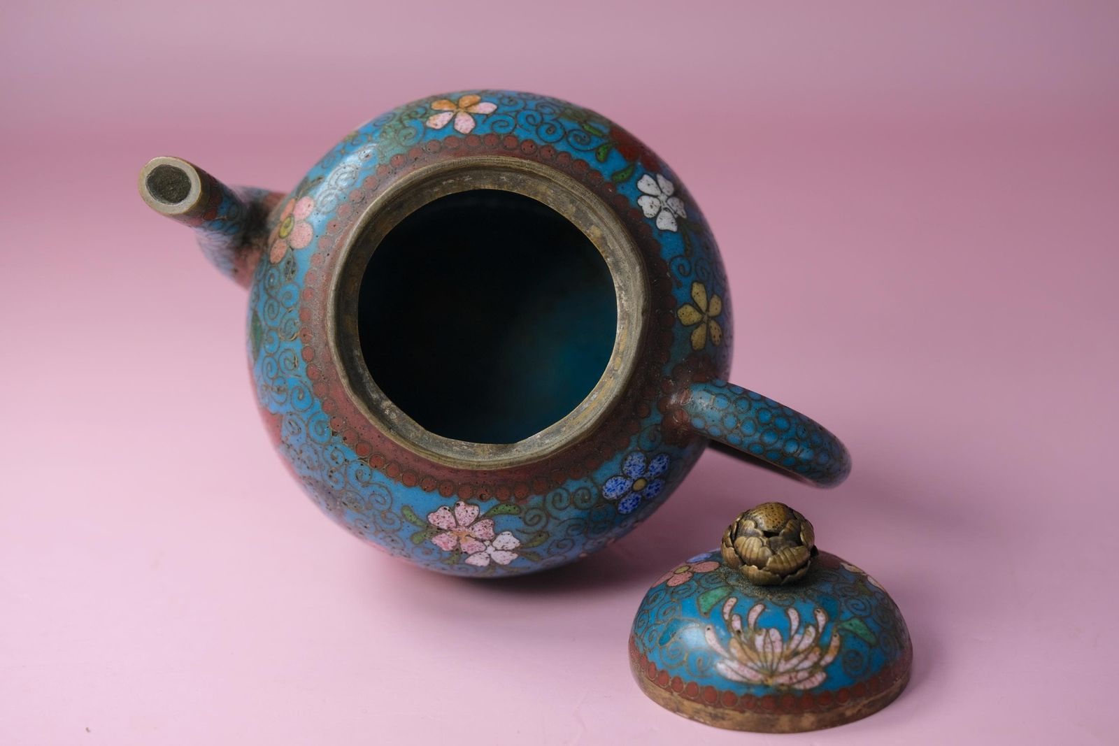 photo furniture Antique Japanese Cloisonné Miniature Teapot | Meiji Period | 19th Century | Collectors Piece