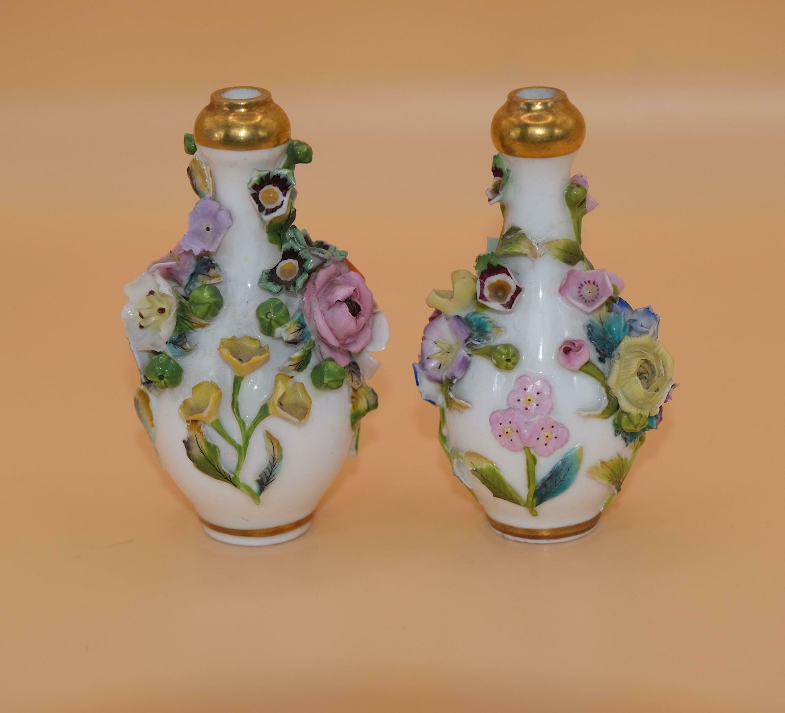 photo for sale Coalbrookdale Porcelain Coalport Scent Bottles