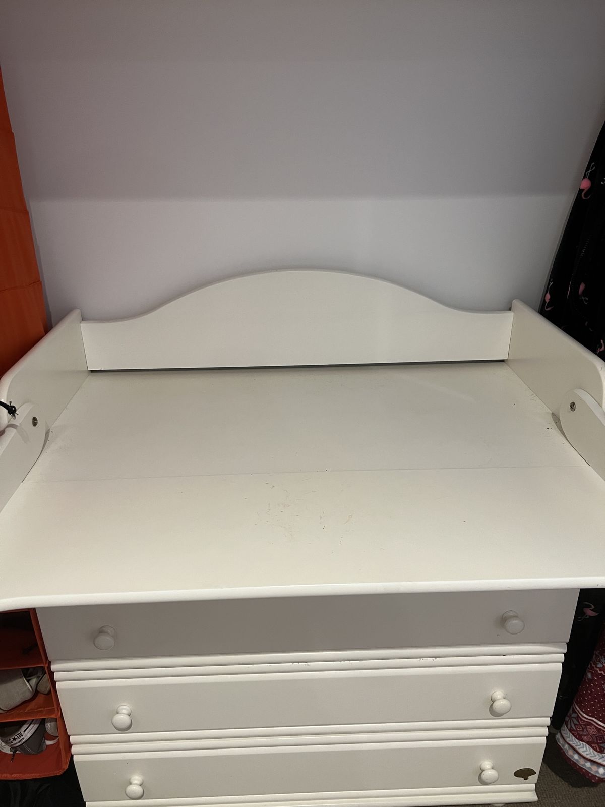 White Chest Of Drawers With Foldable Table On Top photo furniture